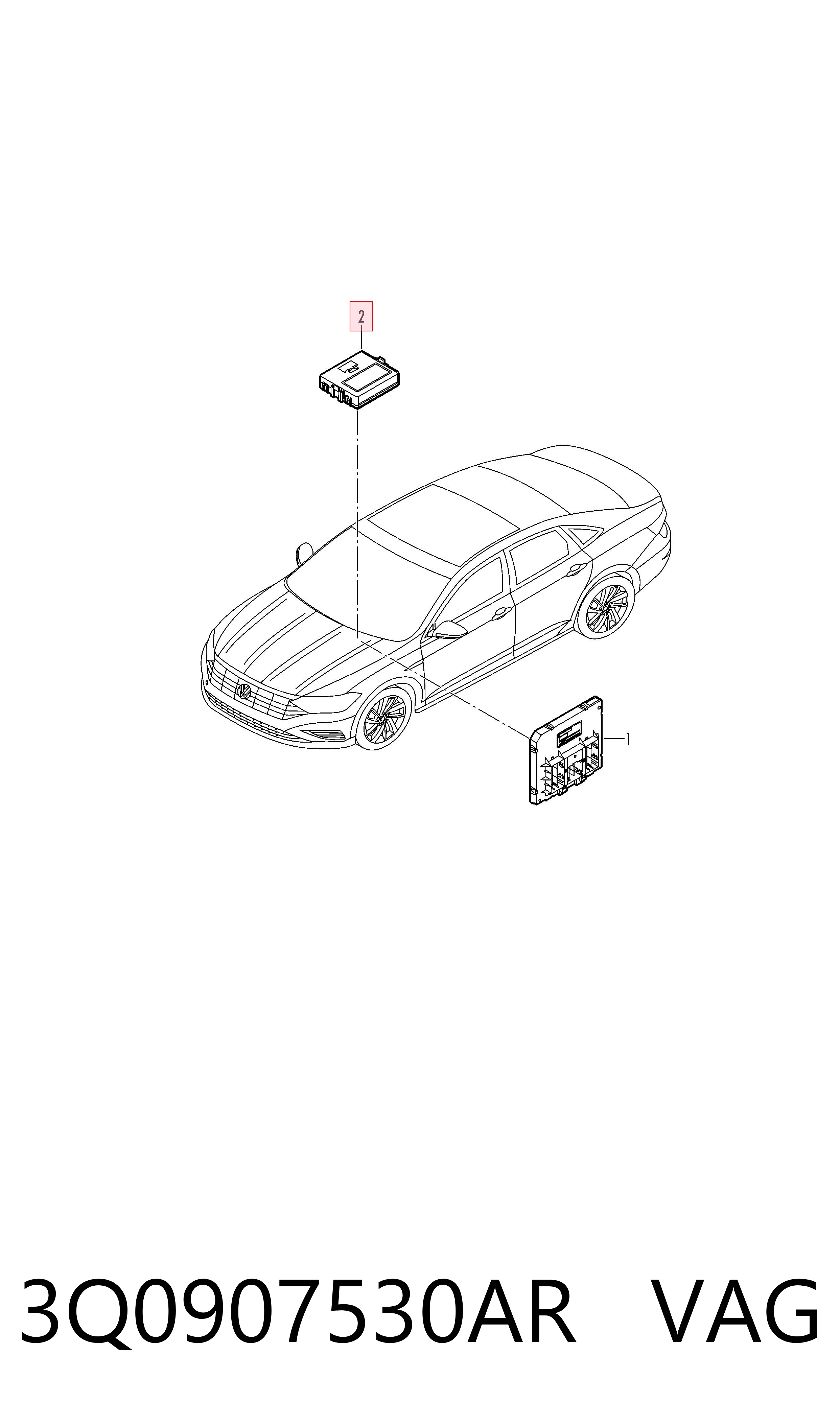3Q0907530AR VAG Módulo "Interface de diagnóstico"