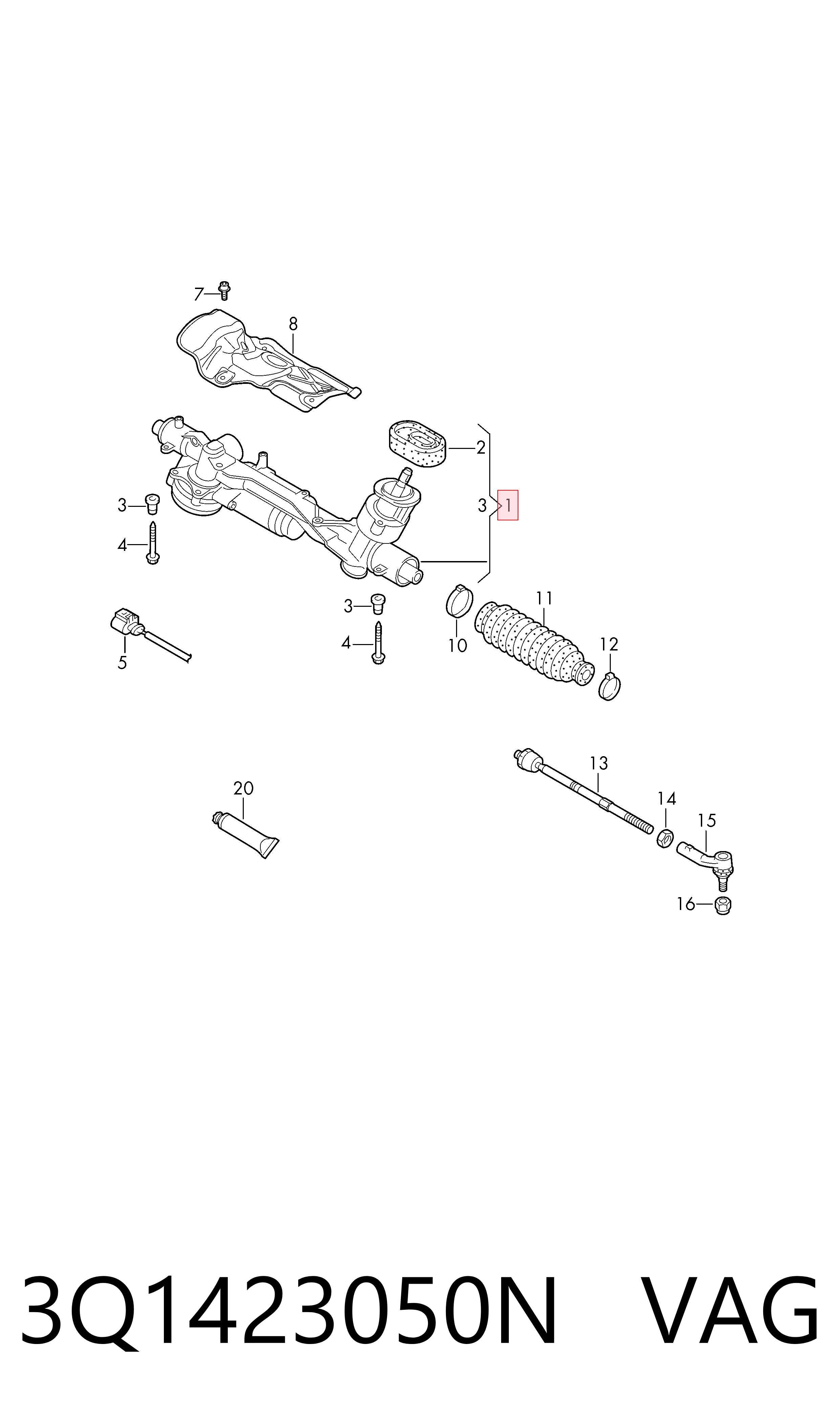 Cremalheira da direção AND 30423005 preço, a partir de 837,21 USD