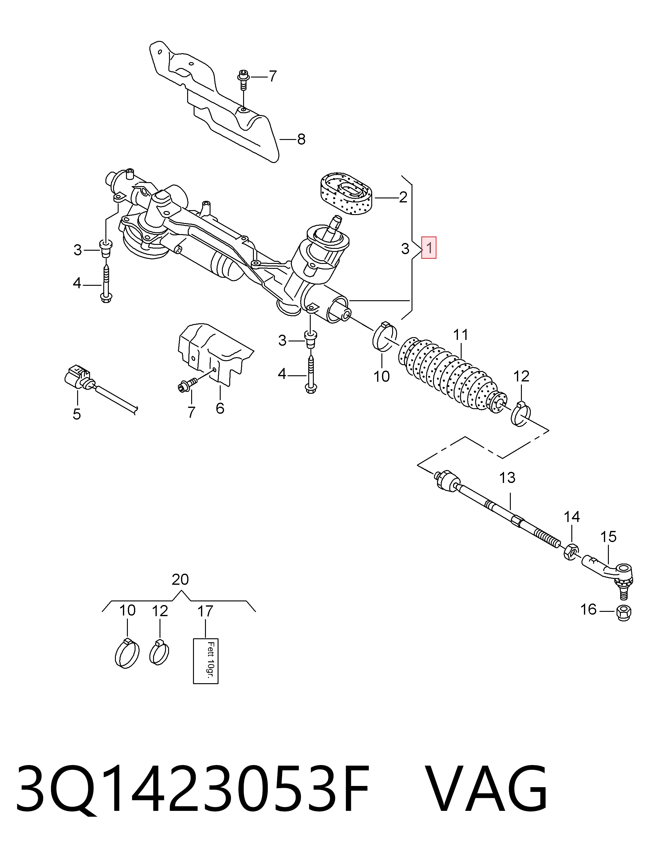 Compre KS00003784 Bosch Cremalheira da direção