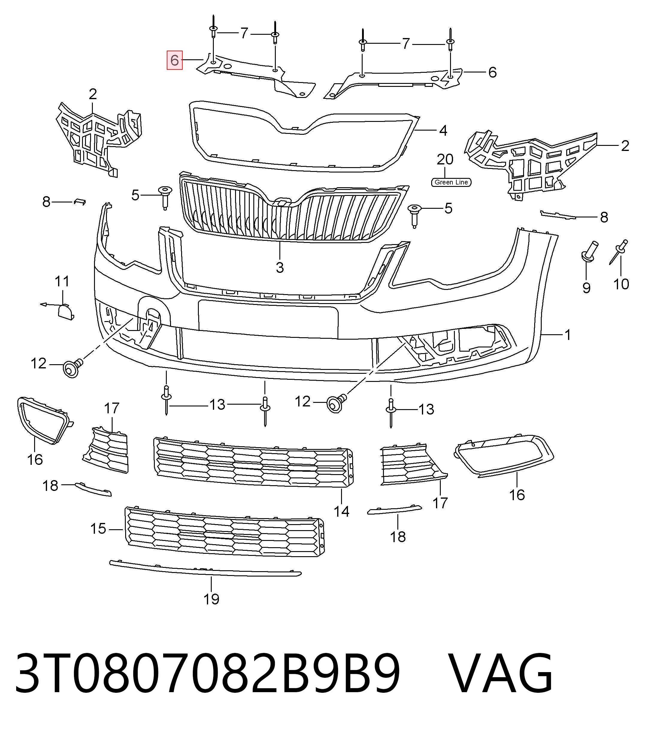 3T0807082B9B9 VAG 