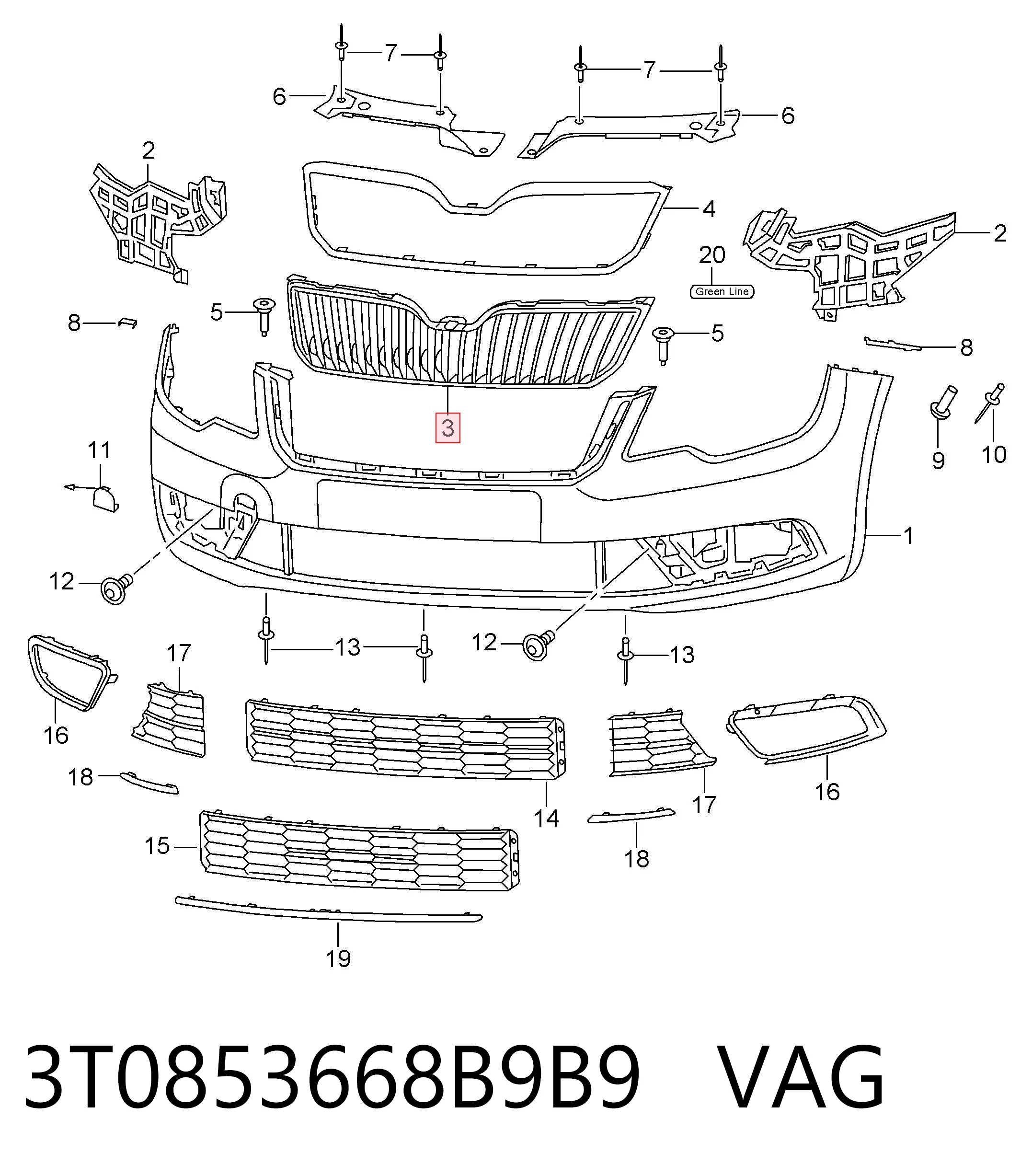 3T0853668B9B9 VAG