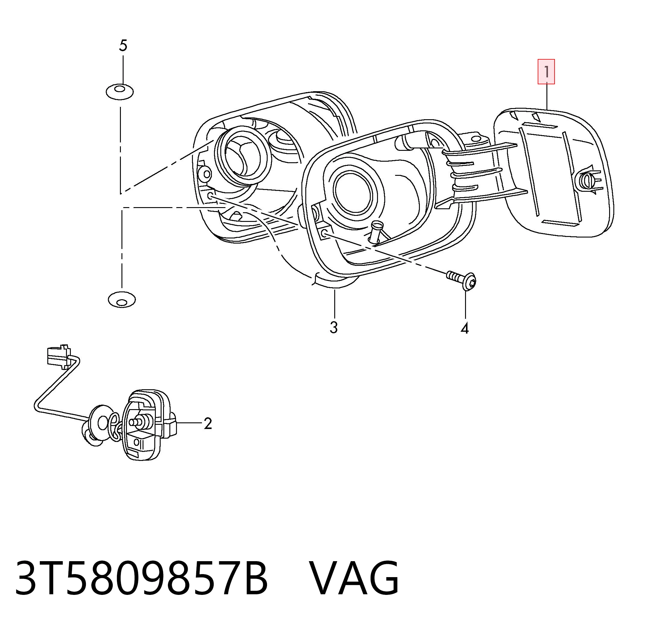 Alcapão do tanque de combustível para Skoda SuperB II 3T4