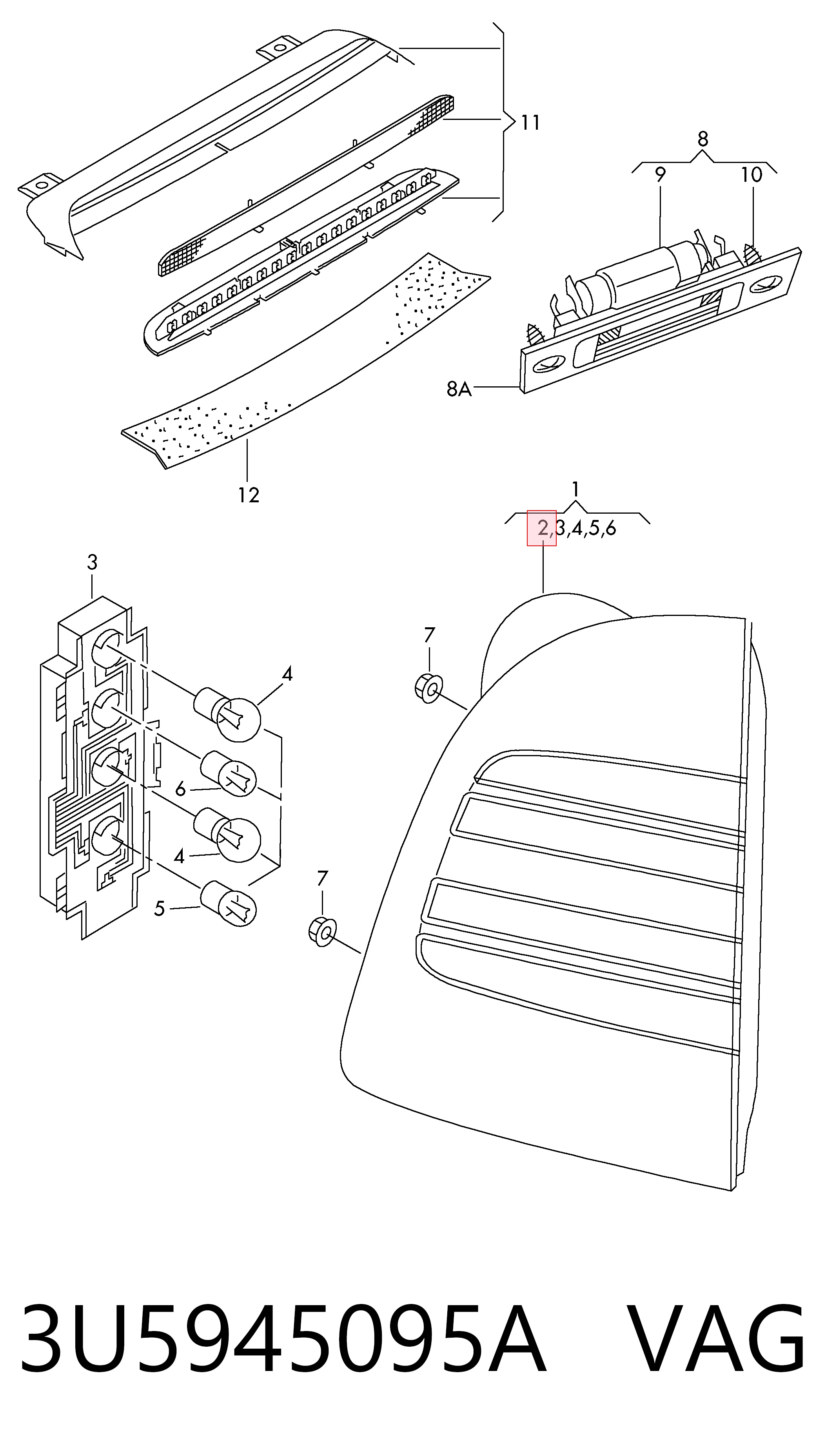 3U5945095A VAG