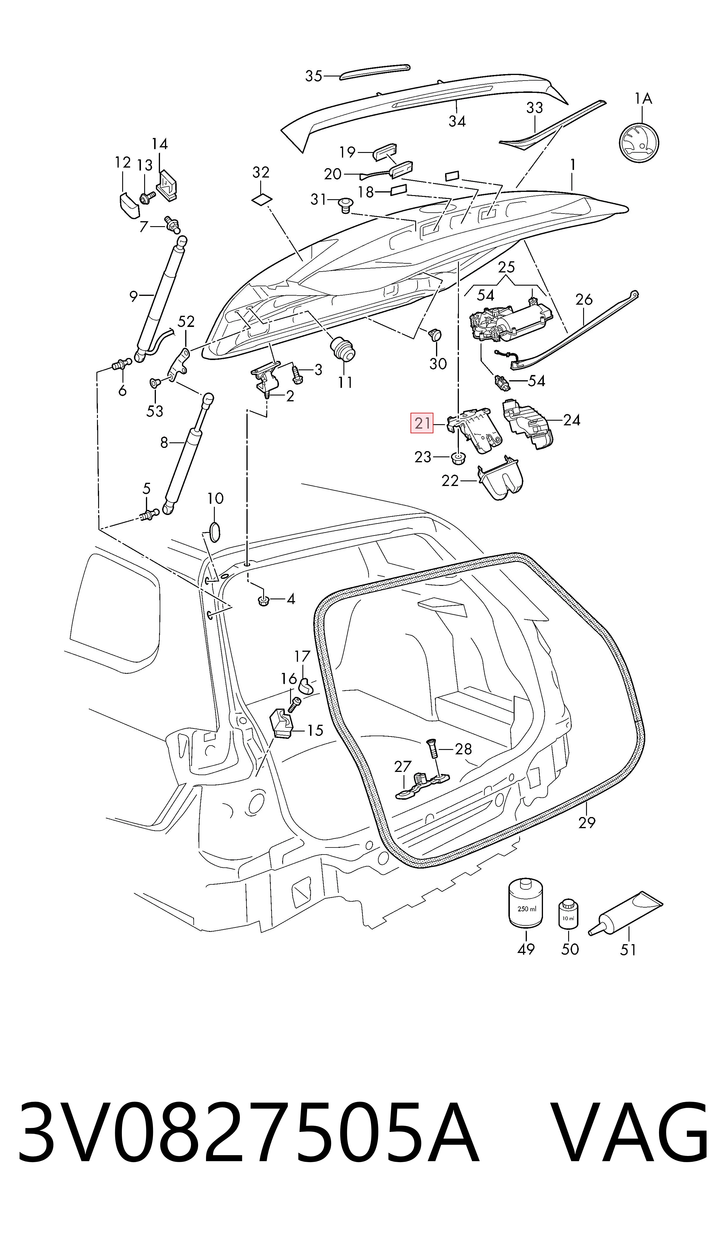 Compre Fecho de tampa de porta-malas (de 3ª/5ª porta traseira) Seat Leon 4