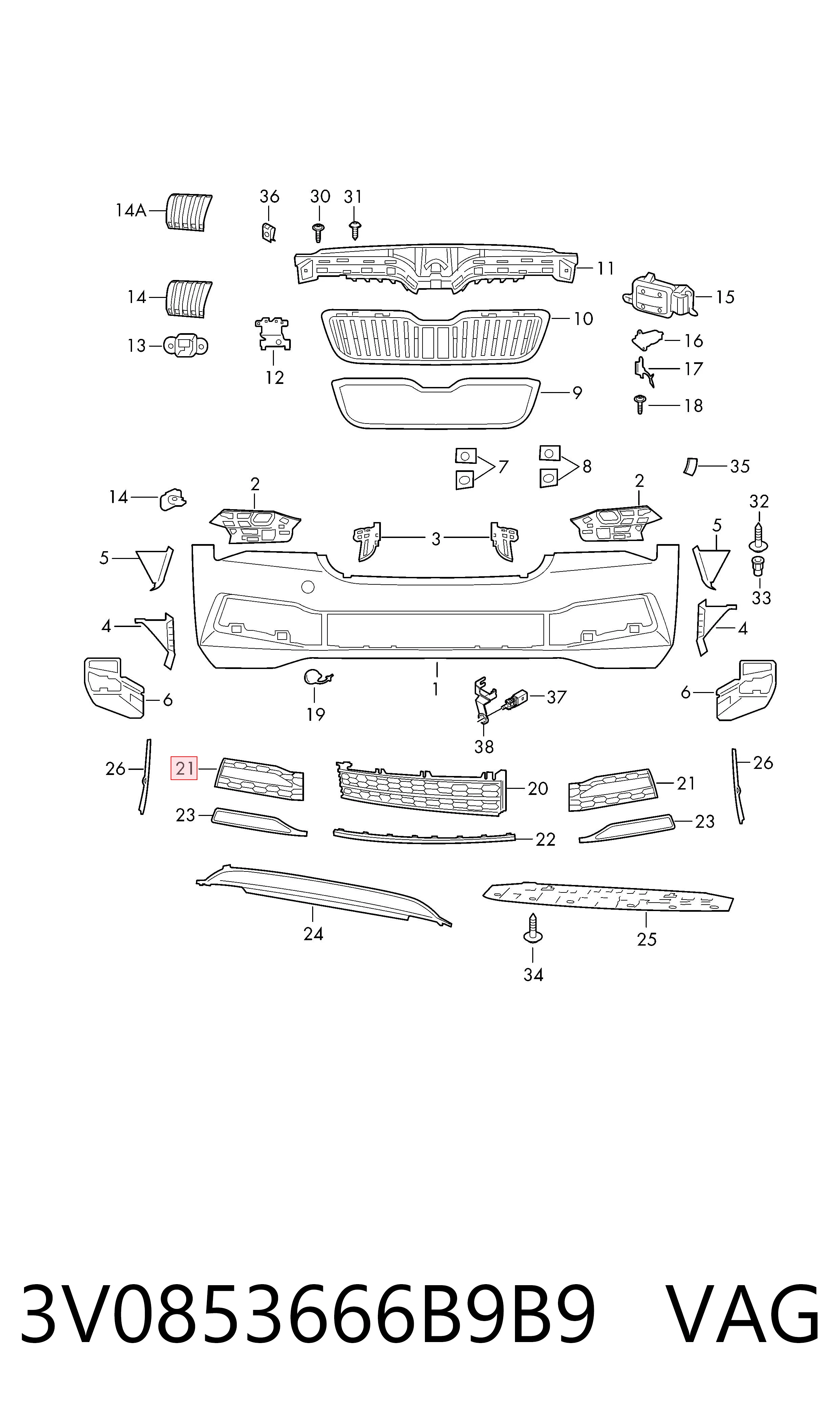3V0853666B9B9 VAG 