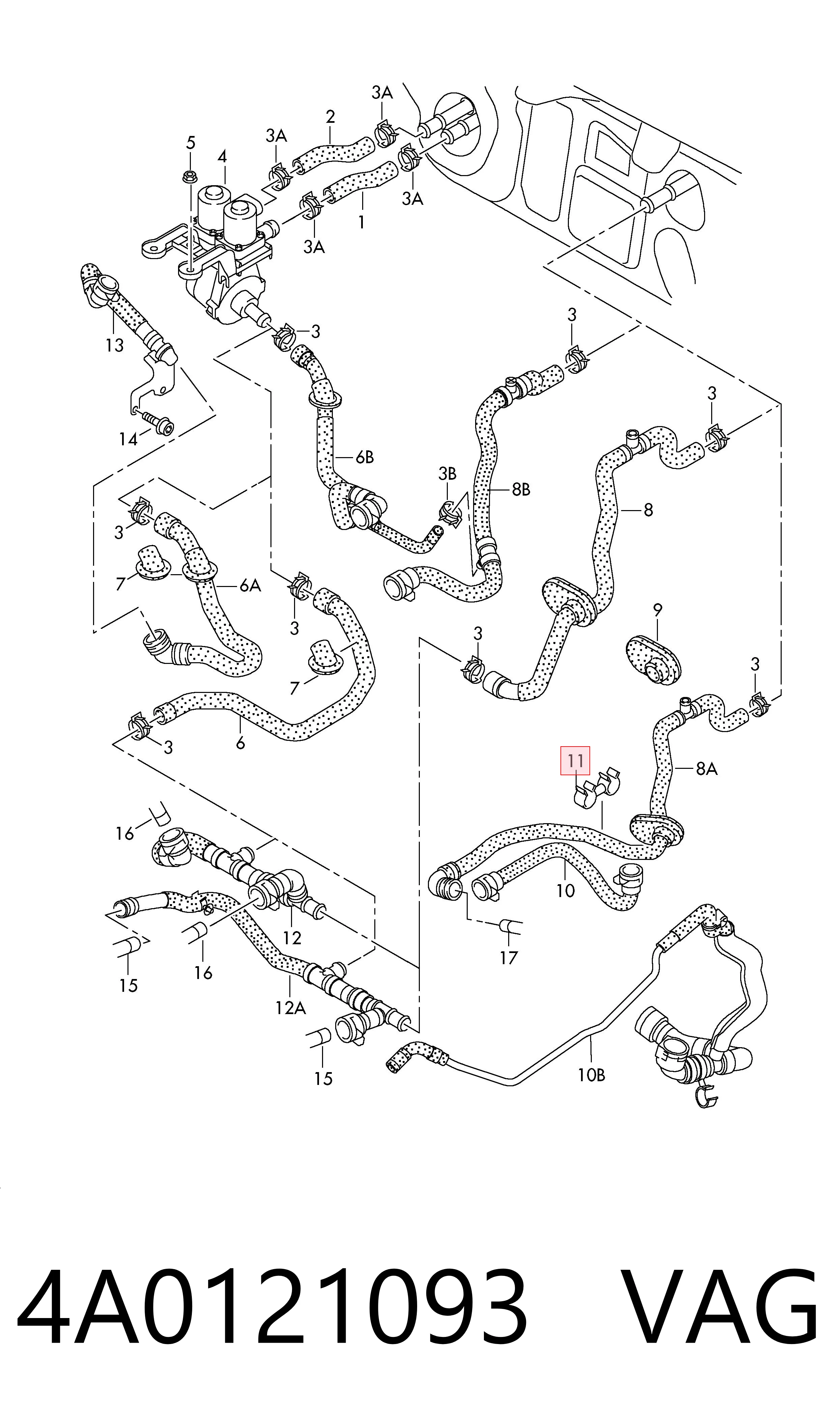  VAG 4A0121093 preço, a partir de 8,89 USD