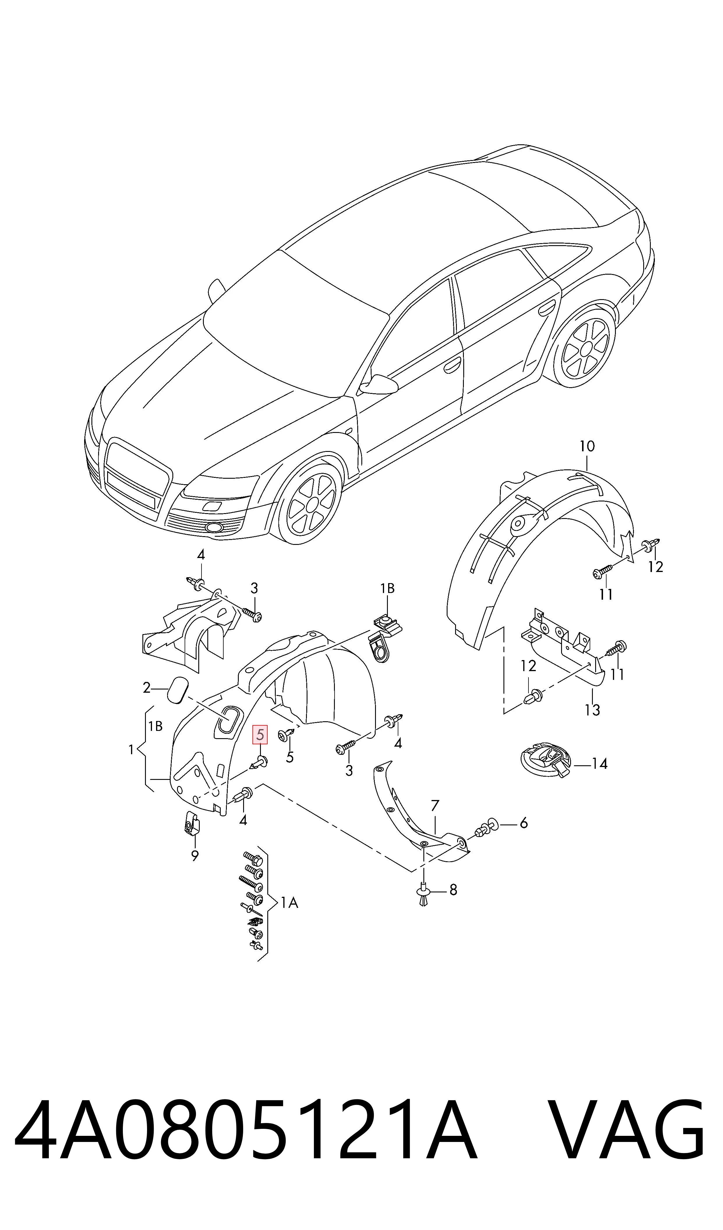 Proteção de motor, de panela (da seção de motor) VAG 4A0805121A preço, a partir de 2,04 USD