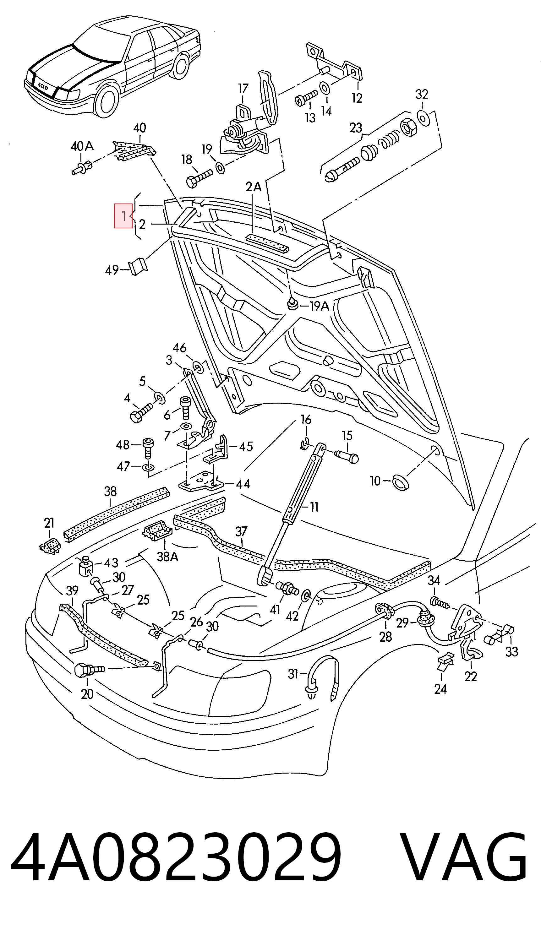 Capota Audi 100  4A2 ao melhor preço