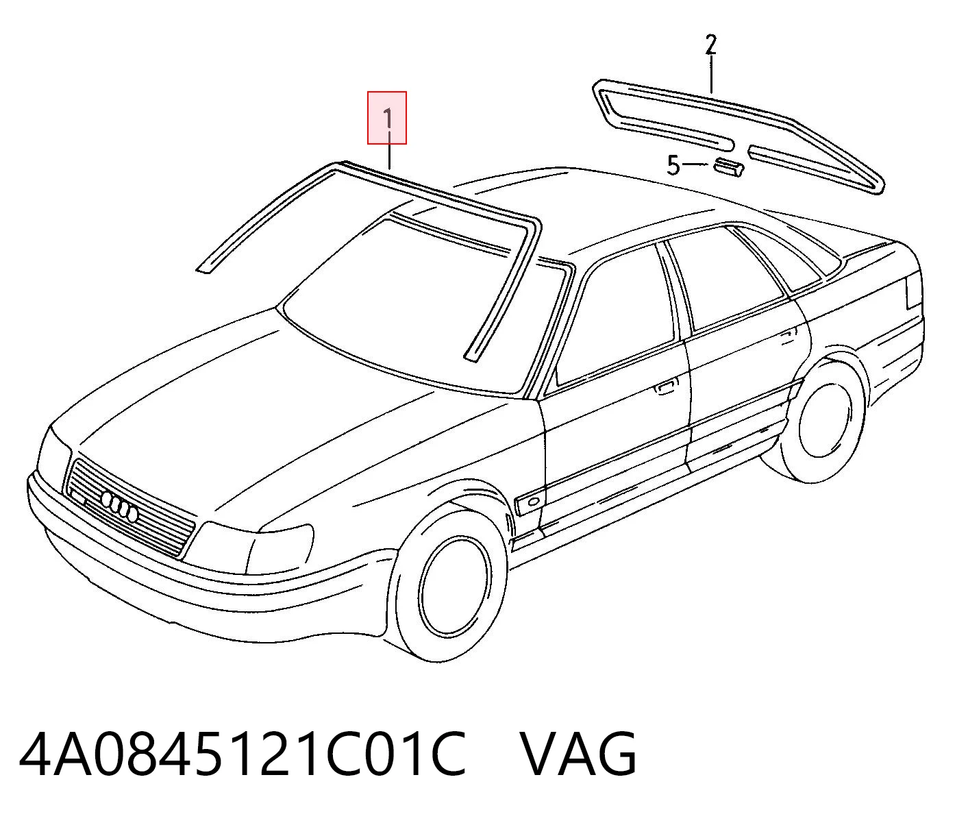 Compactador de pára-brisas Audi 100  4A2 ao melhor preço