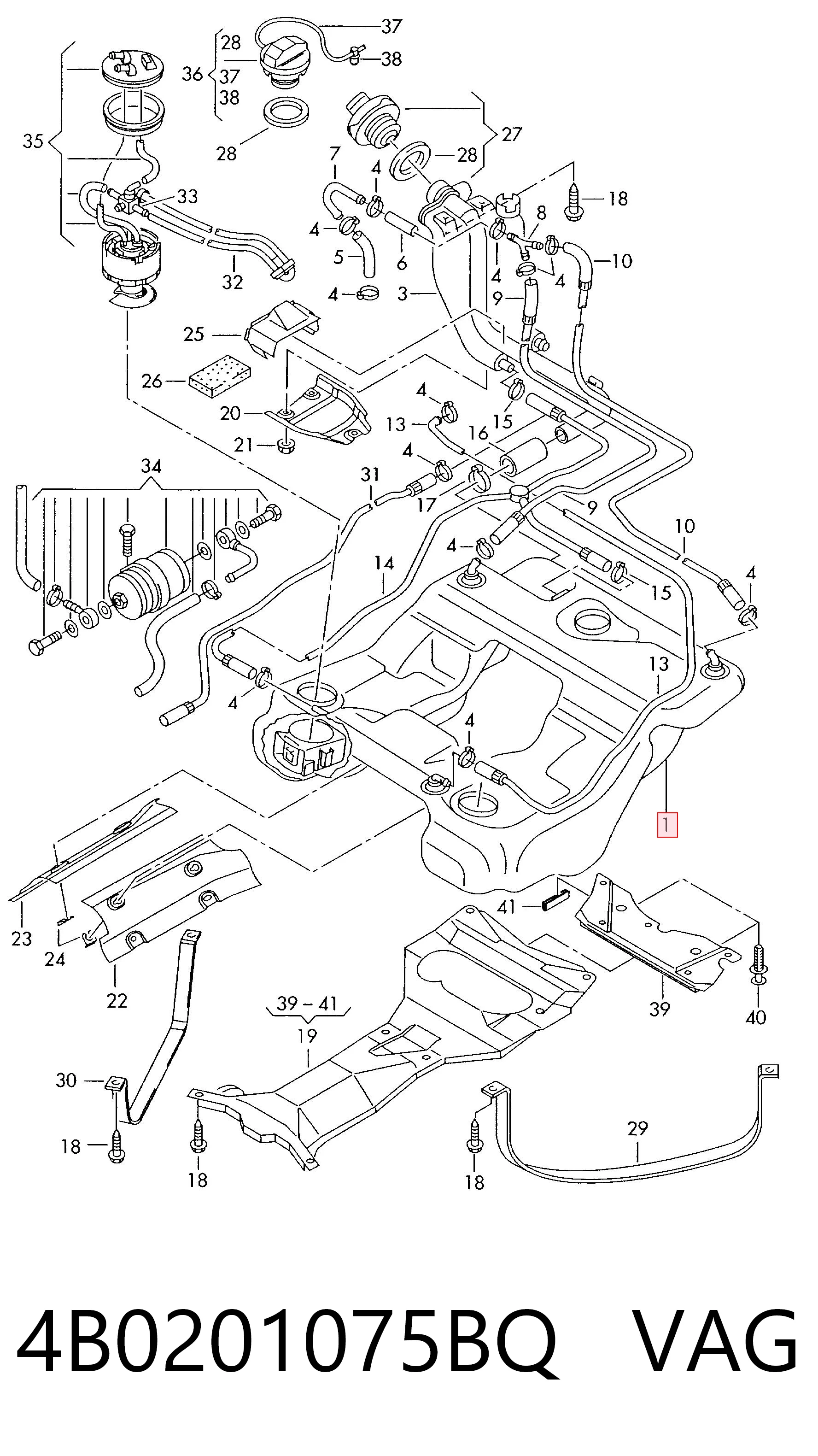 Tanque de combustível Audi A6  4B2, 4B4 ao melhor preço