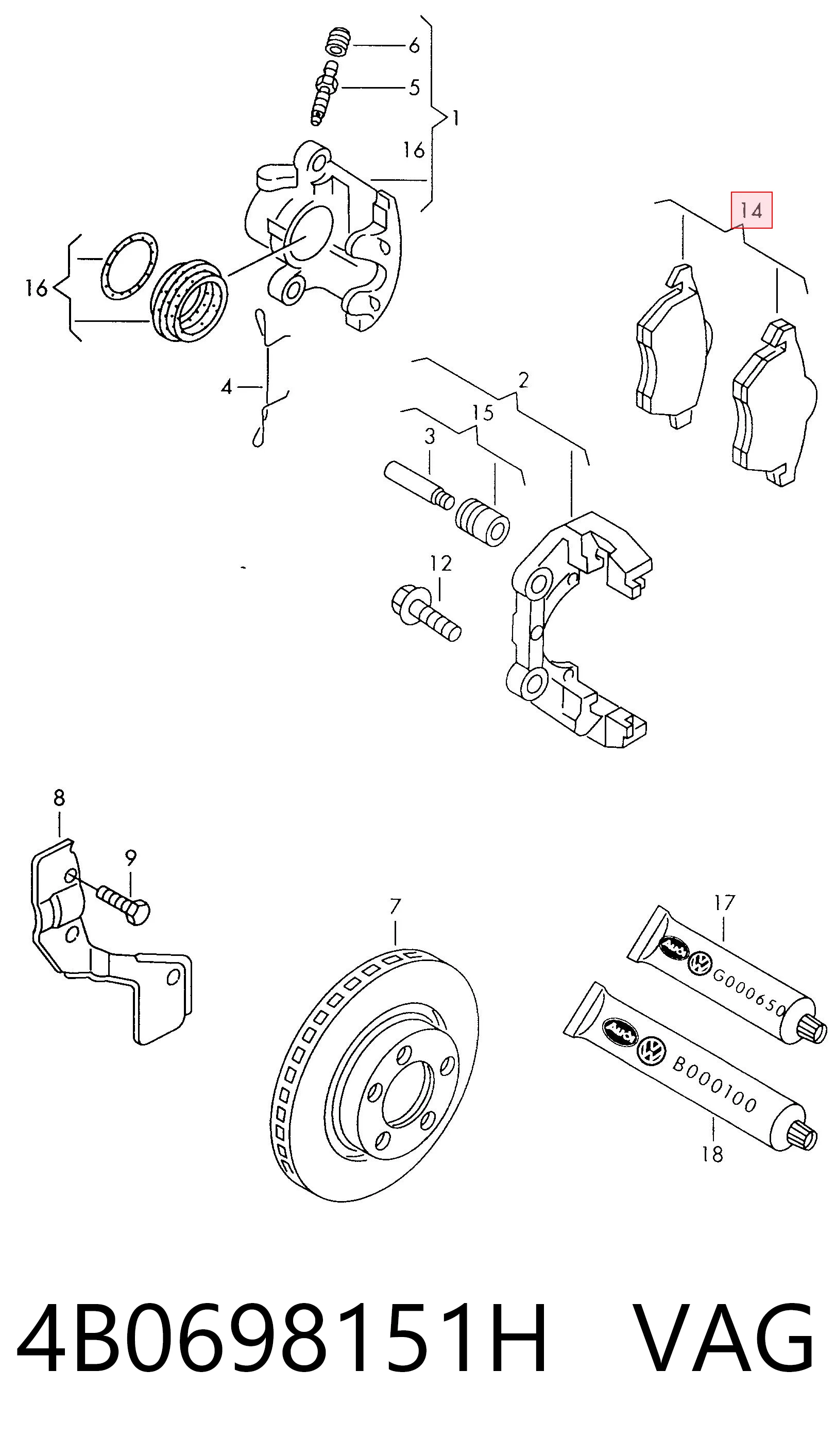 4B0698151H VAG