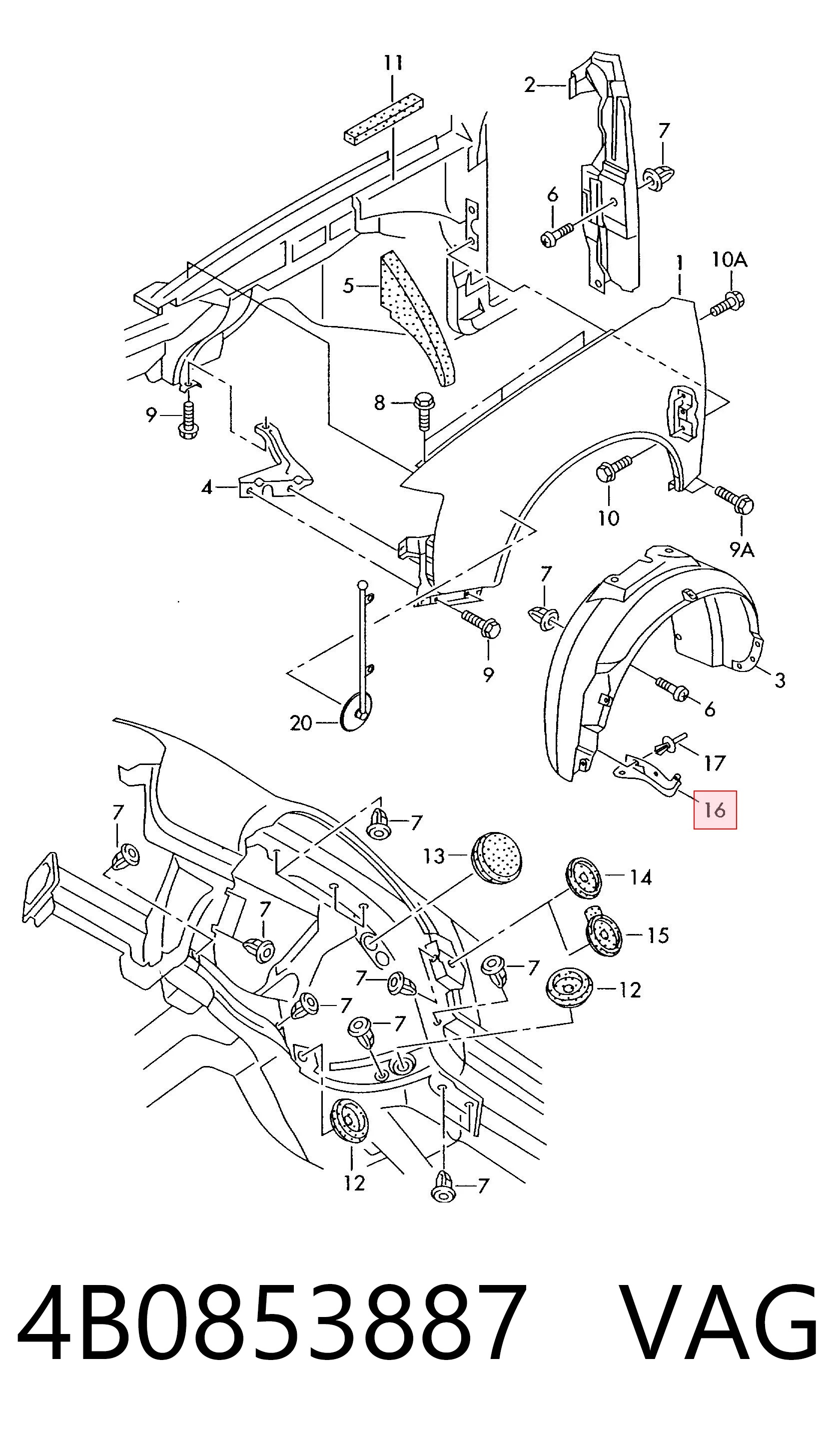 4B0853887 VAG 