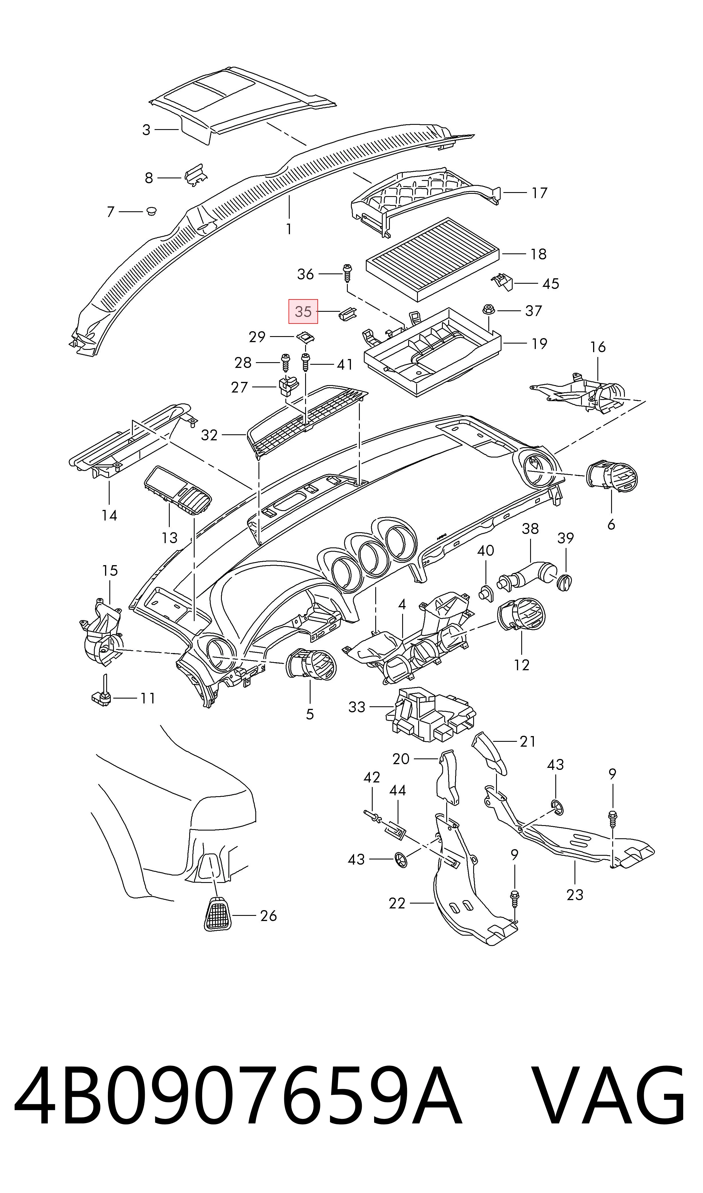 4B0907659A VAG Sensor de sujidade de ar