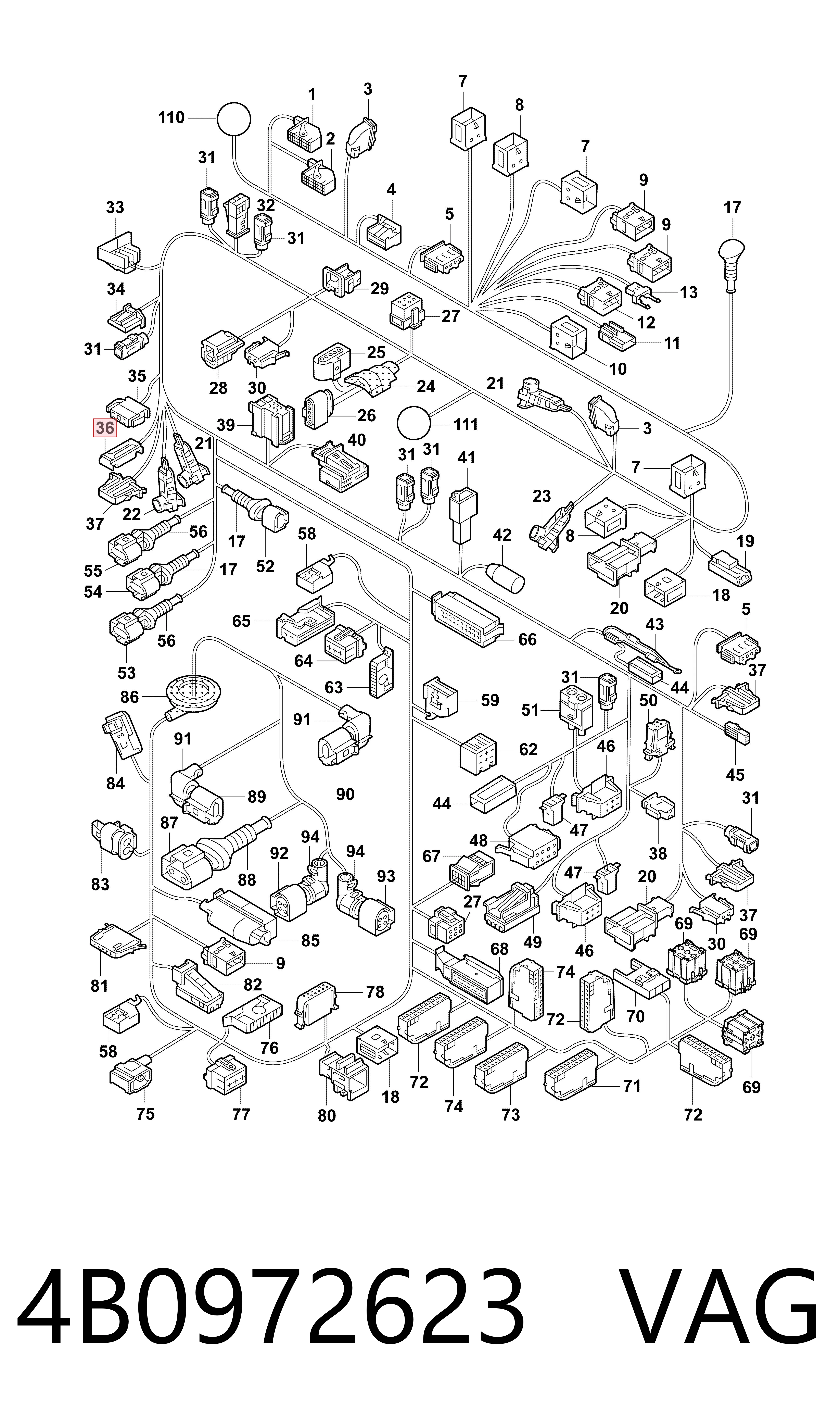  VAG 4B0972623 preço, a partir de 9,68 USD