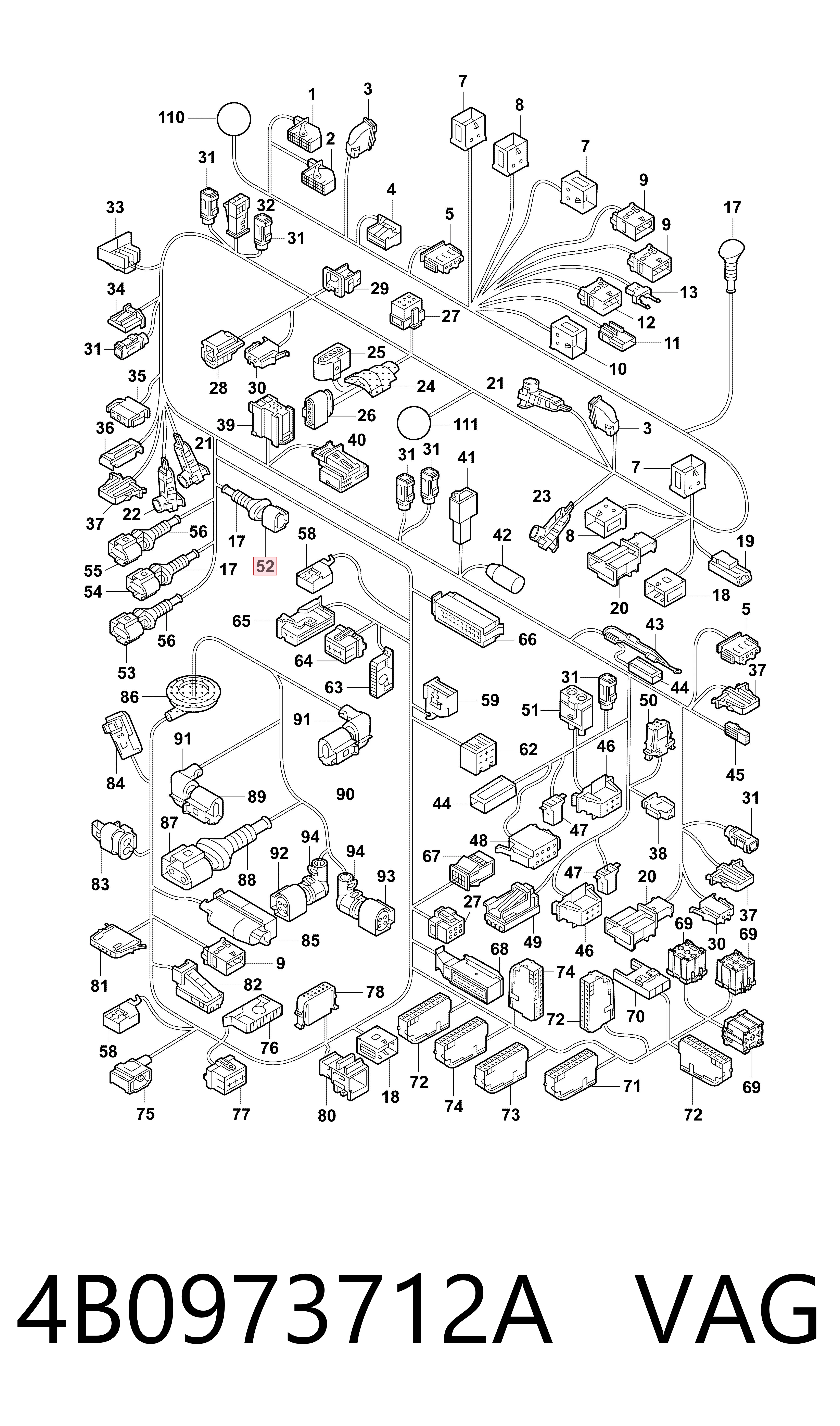 4B0973712A VAG Conector universal