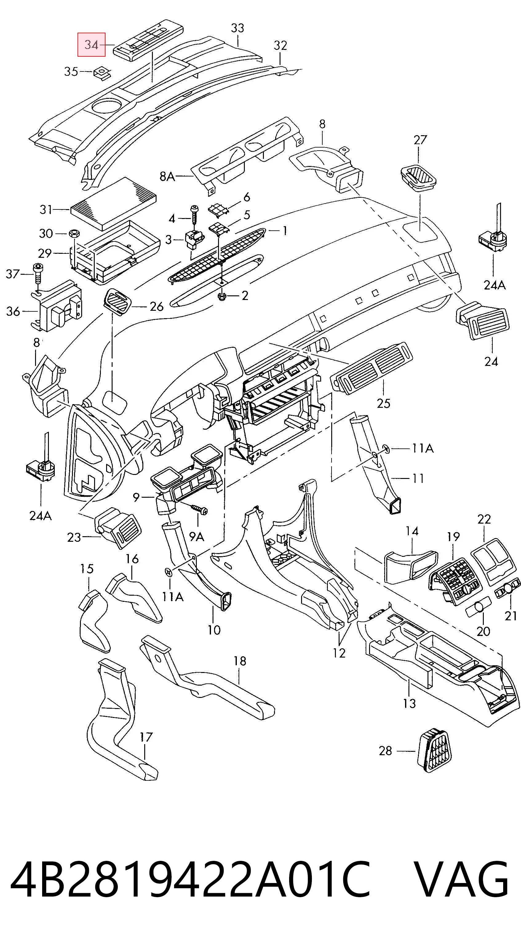 4B2819422A01C VAG