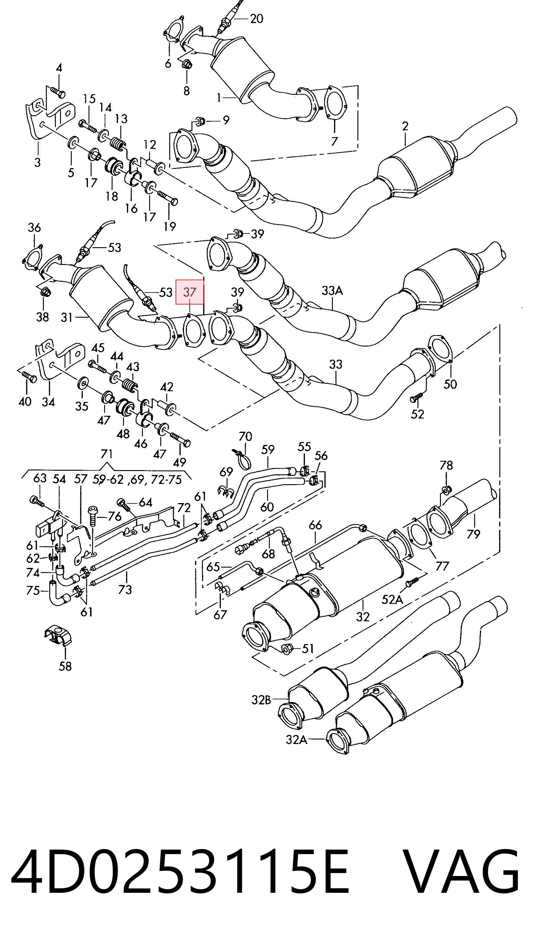 Vedante de tubo de admissão do silenciador Audi A4  8H7 ao melhor preço