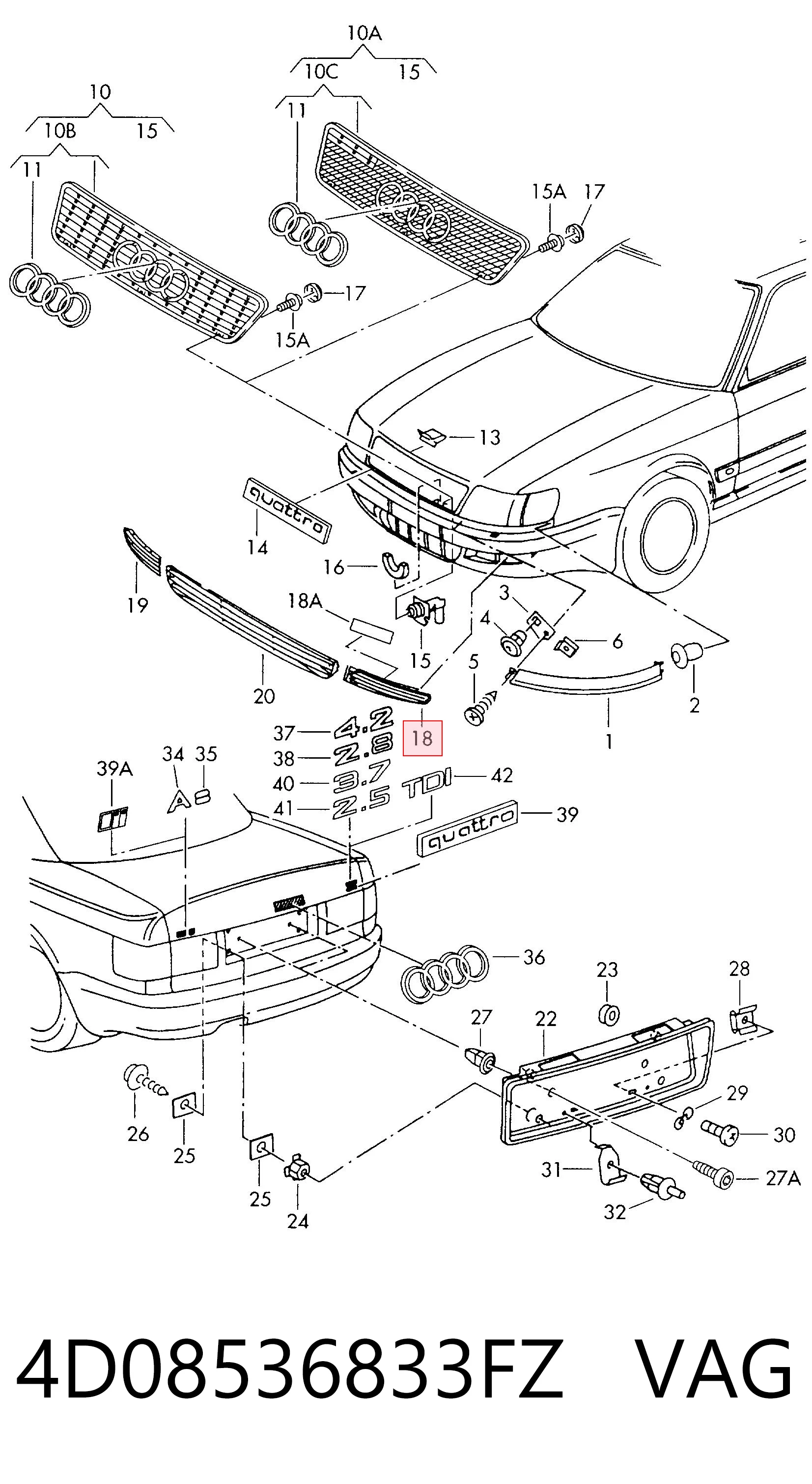 4D08536833FZ VAG 