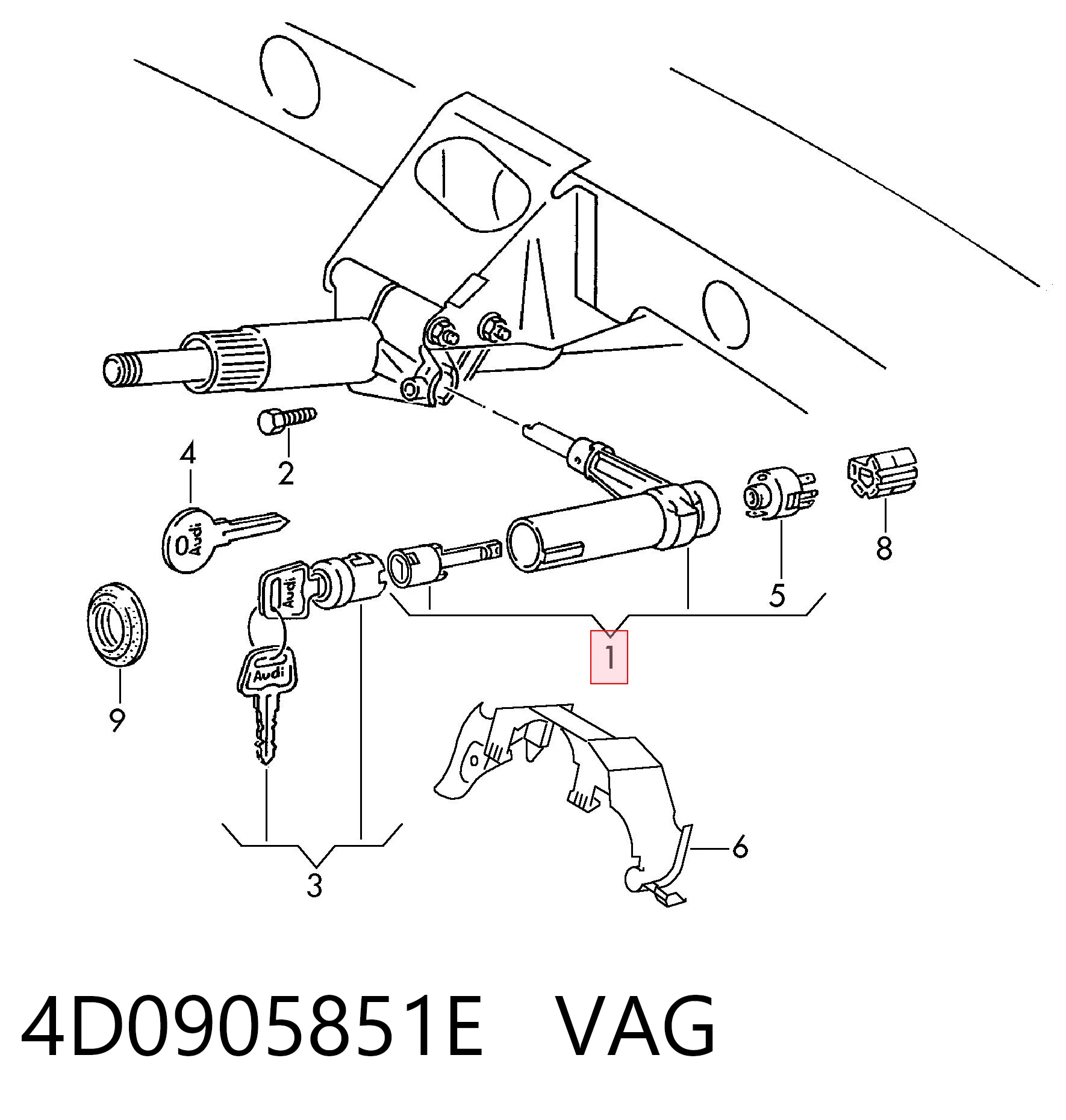 Compre Fecho de ignição Volkswagen Passat 