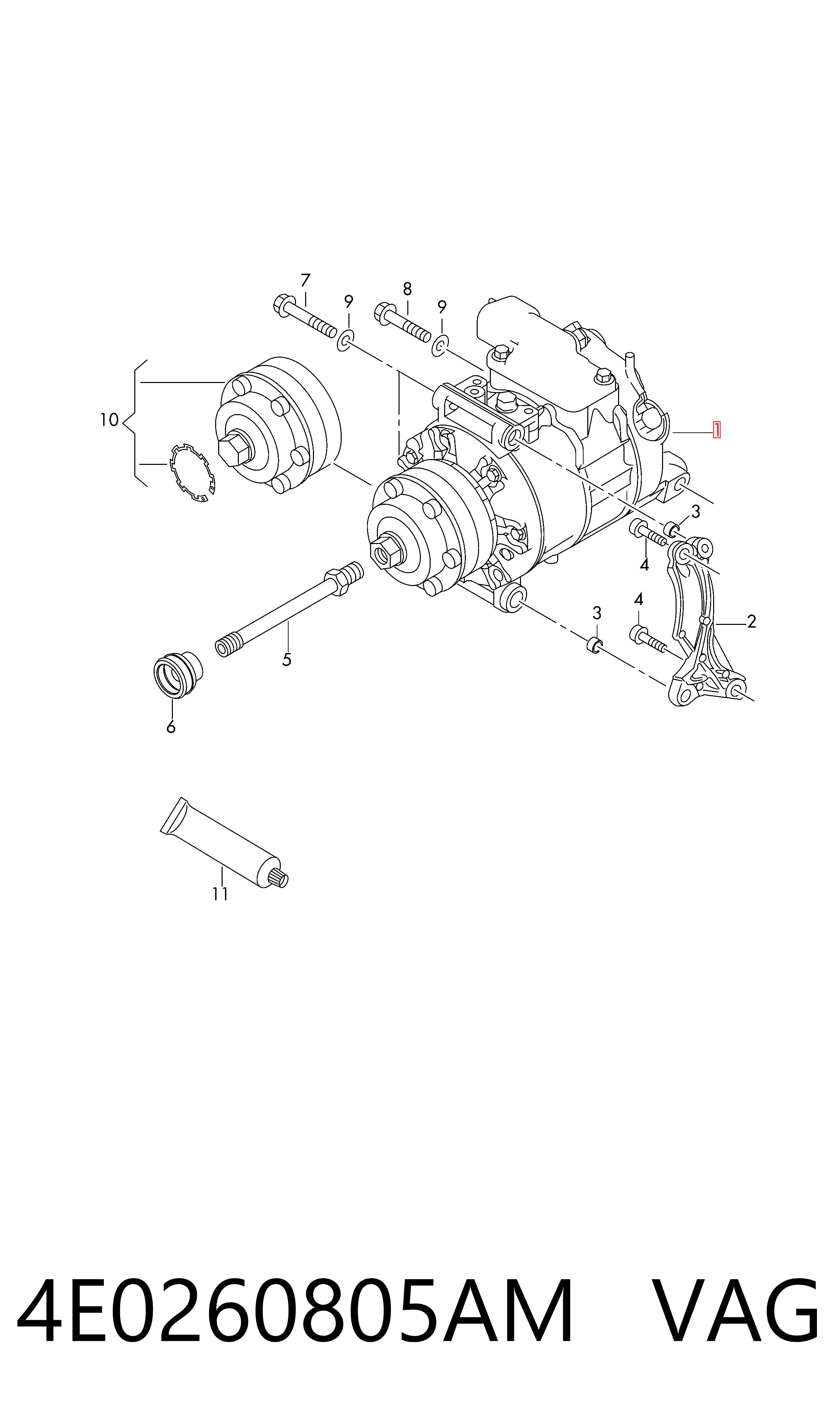 TKK052 Polcar Compressor de aparelho de ar condicionado
