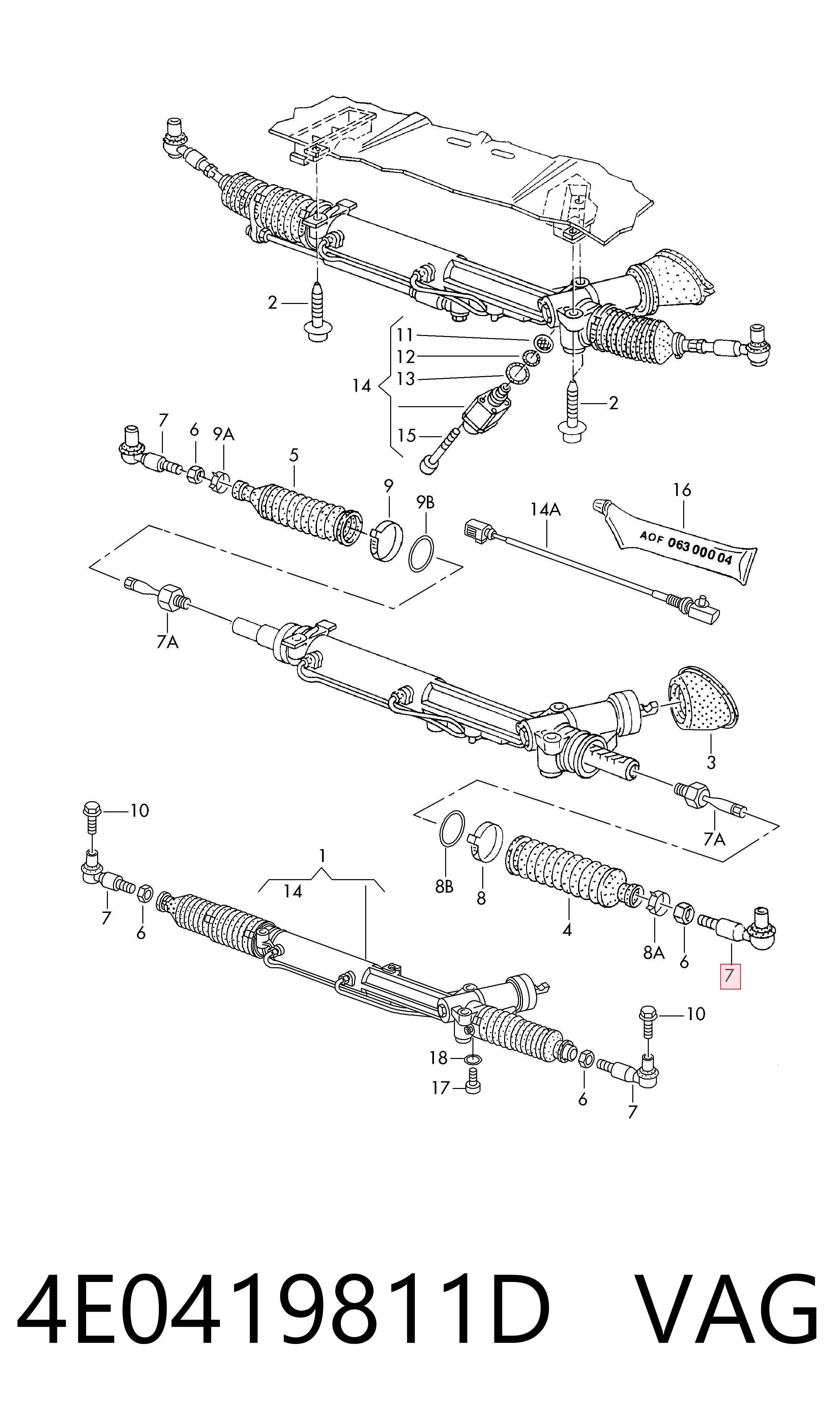para Audi A8 (4E2, 4E8)