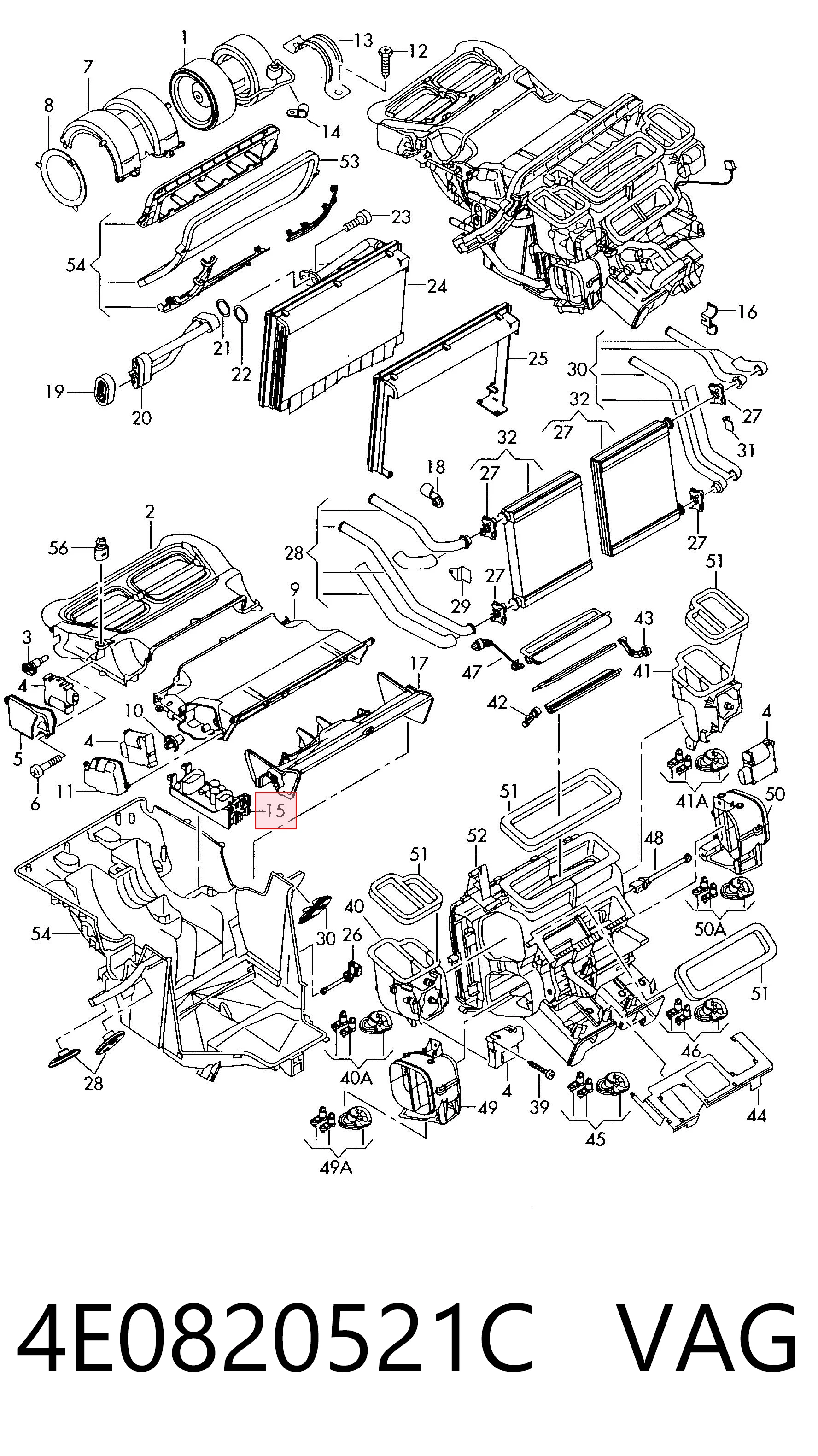 4E0820521C VAG Resistor (resistência) de ventilador de forno (de aquecedor de salão)