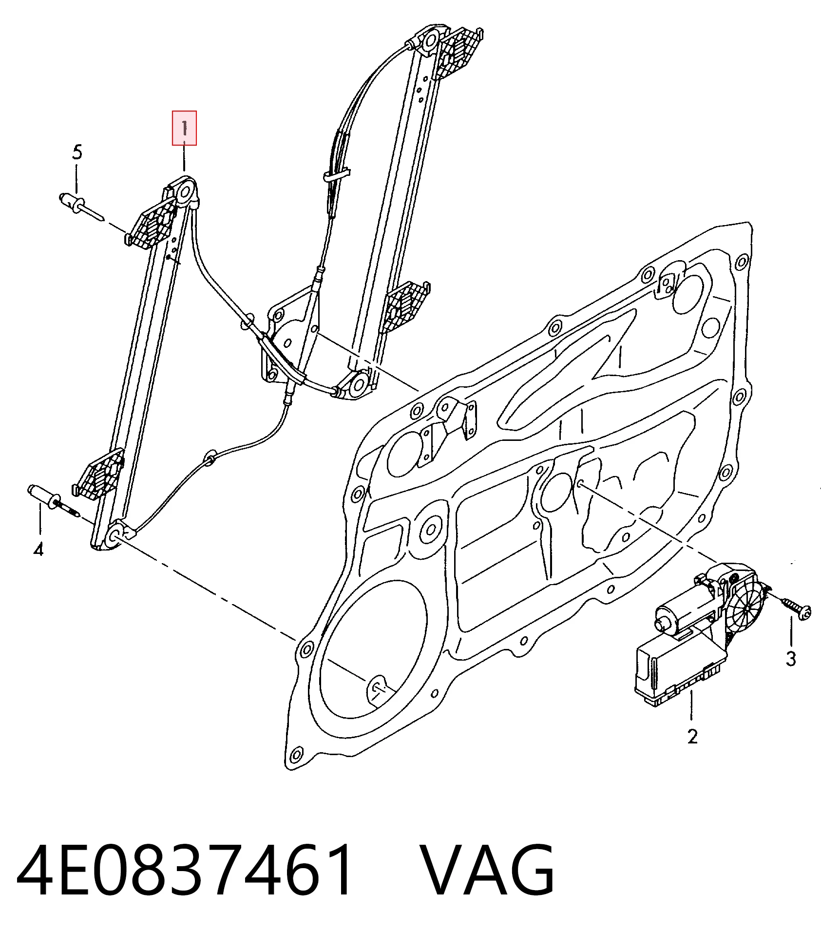 Compre Mecanismo de acionamento de vidro da porta dianteira esquerda Audi A8 