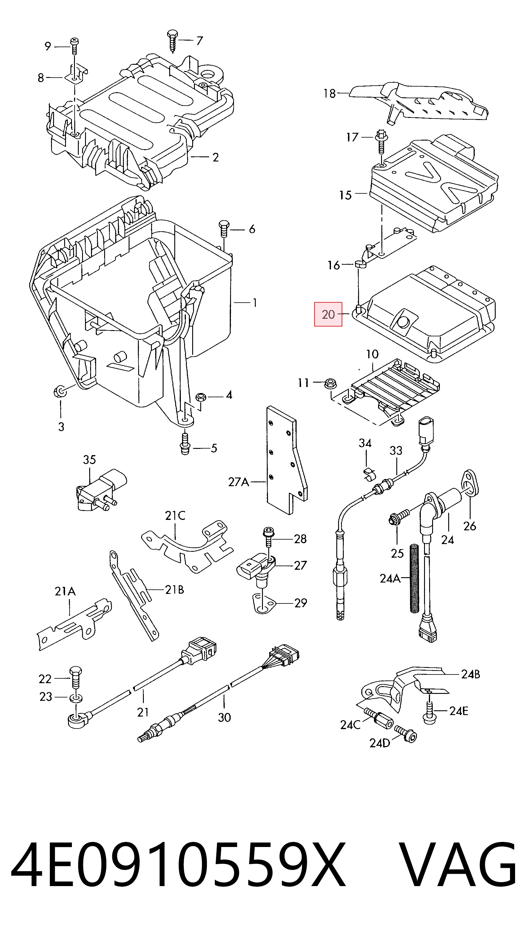  para Audi A8  (4E2, 4E8)