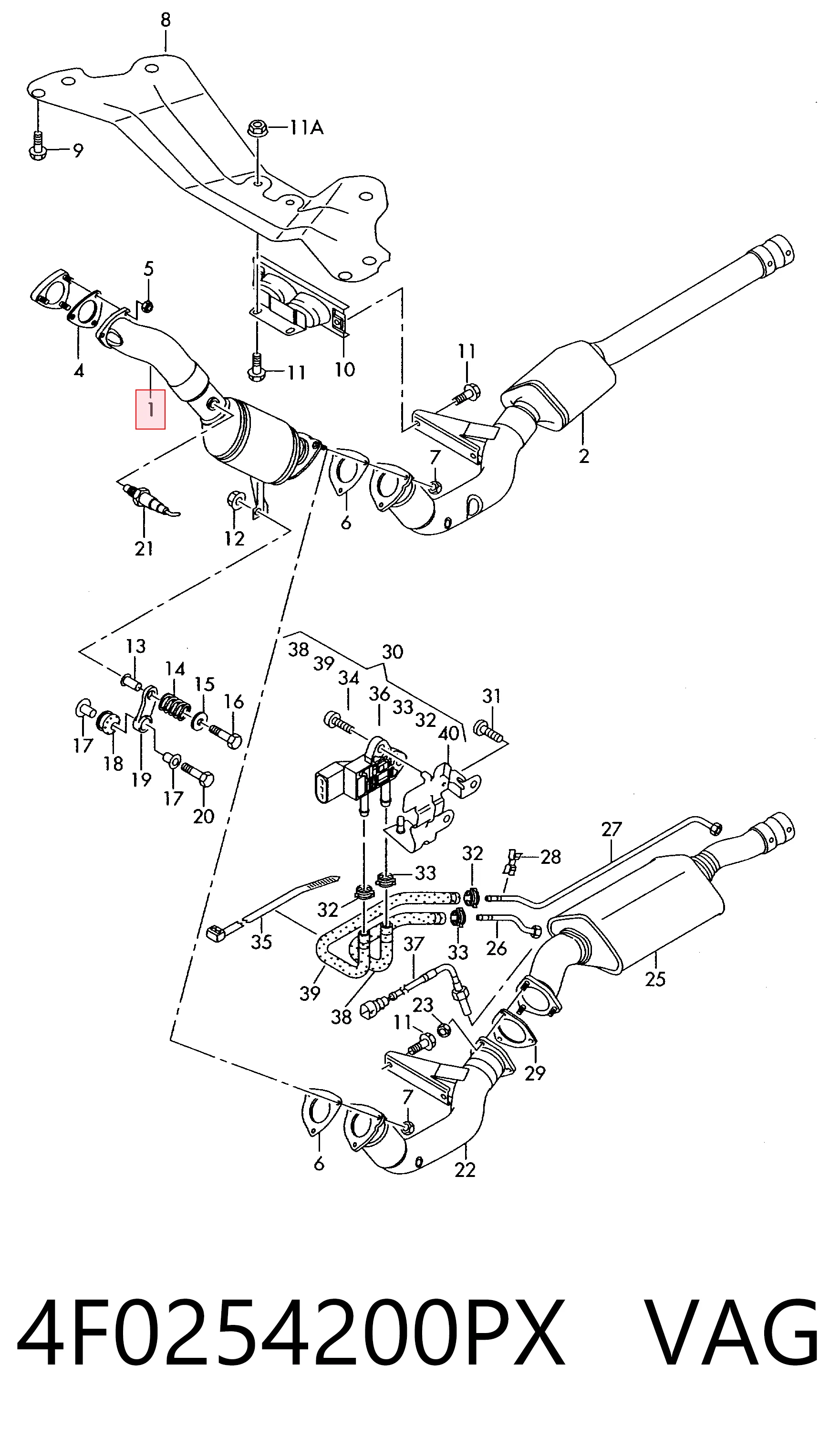 Convertidor - catalisador para Audi A6 4FH