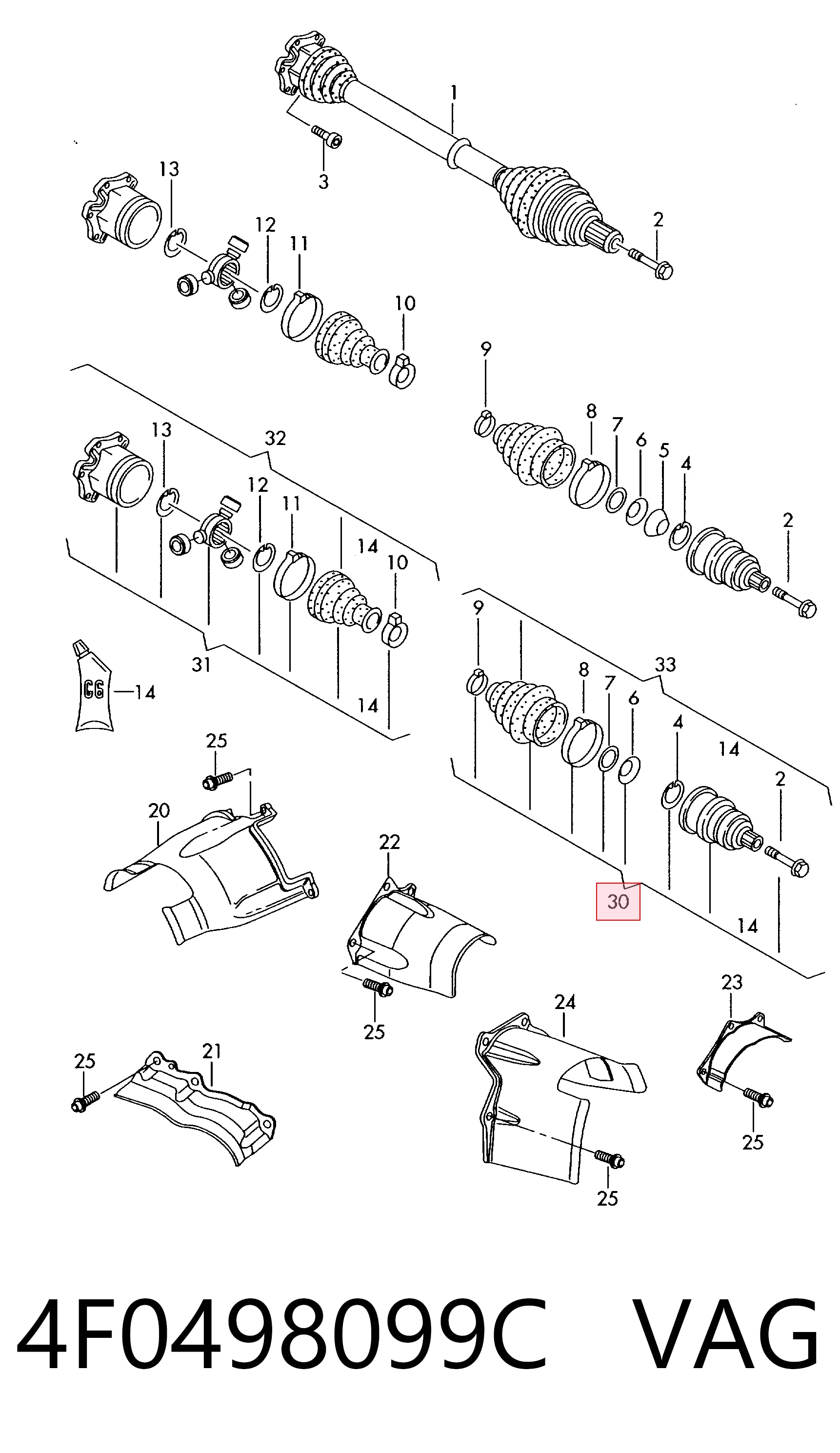  para Audi A6  (4FH)