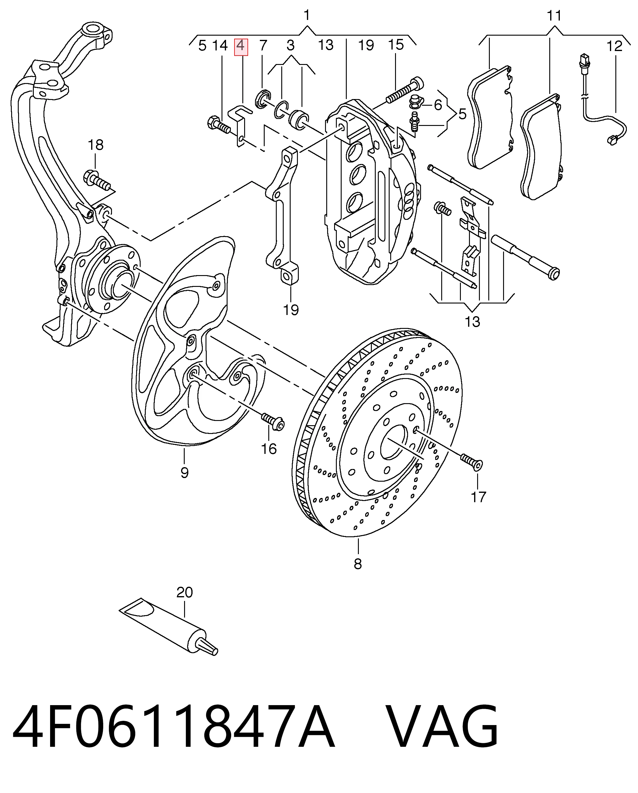 4F0611847A VAG
