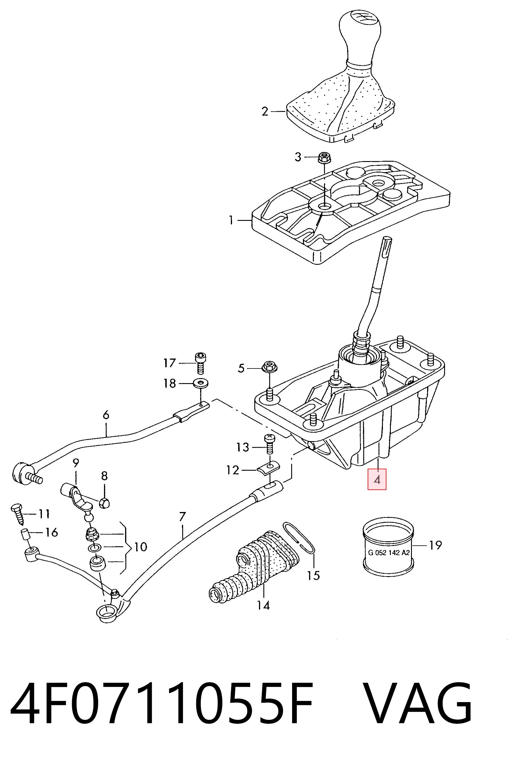 Mecanismo de mudança (ligação) para Audi A6 C6 4F5