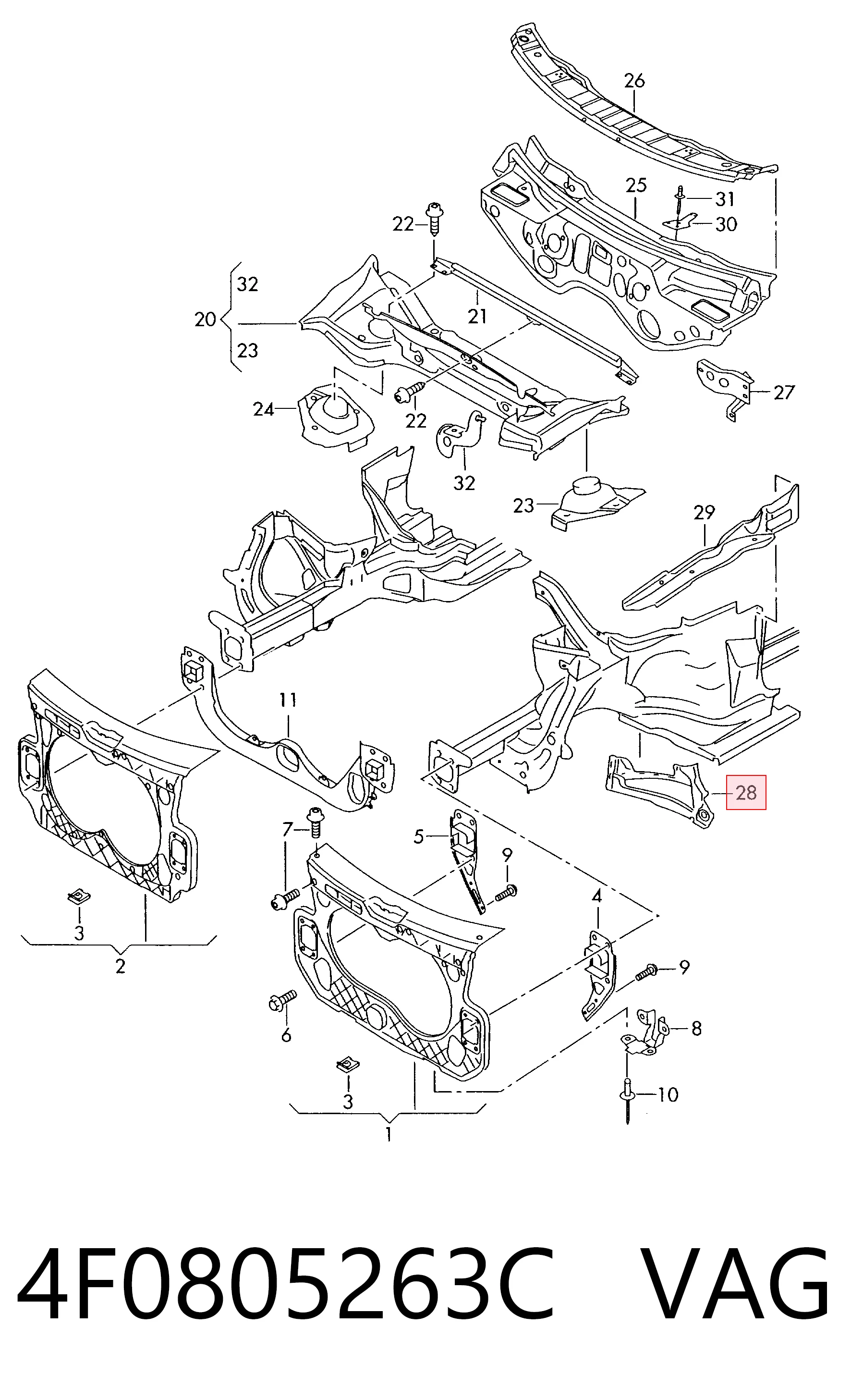4F0805263C VAG