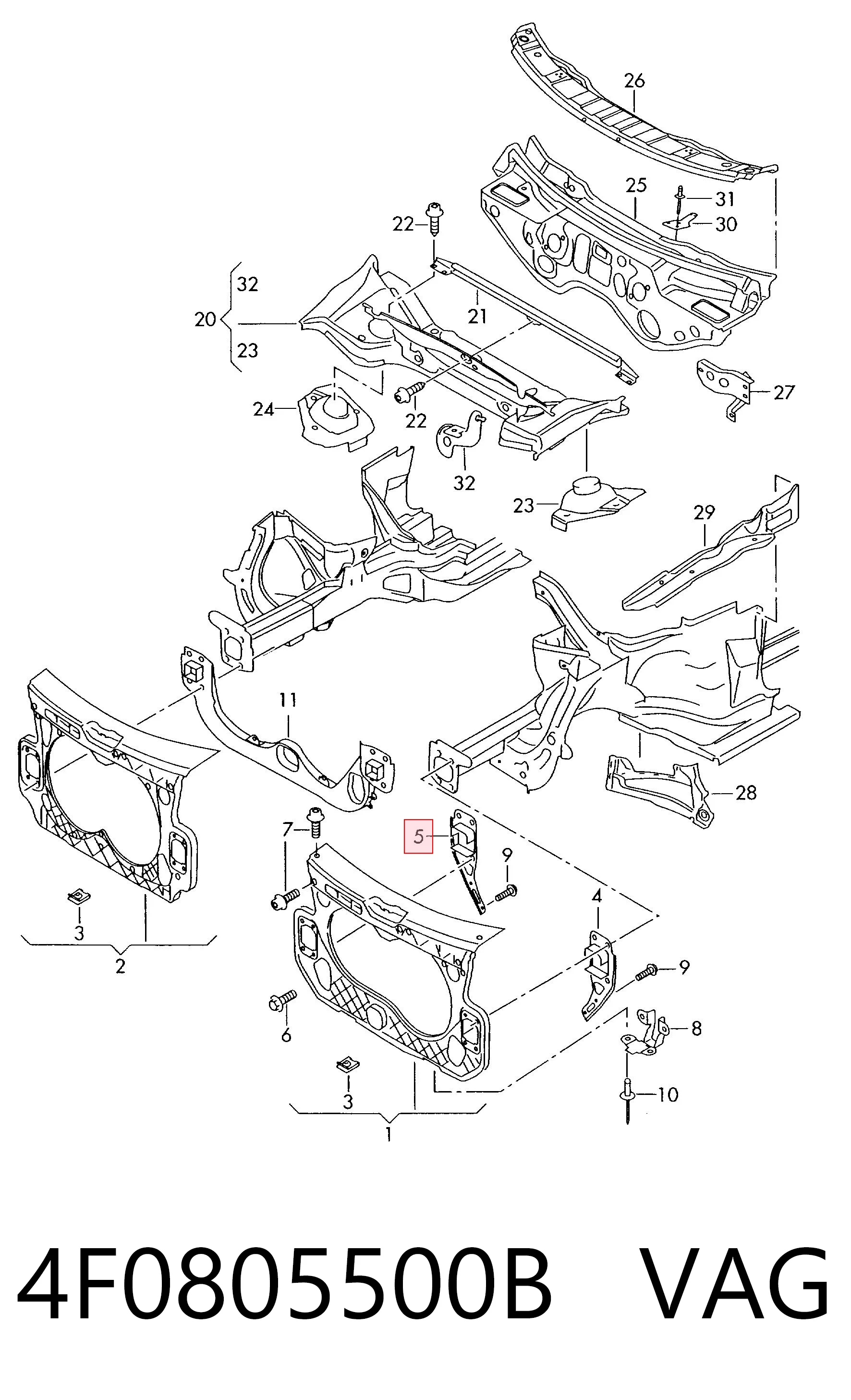 4F0805500B VAG