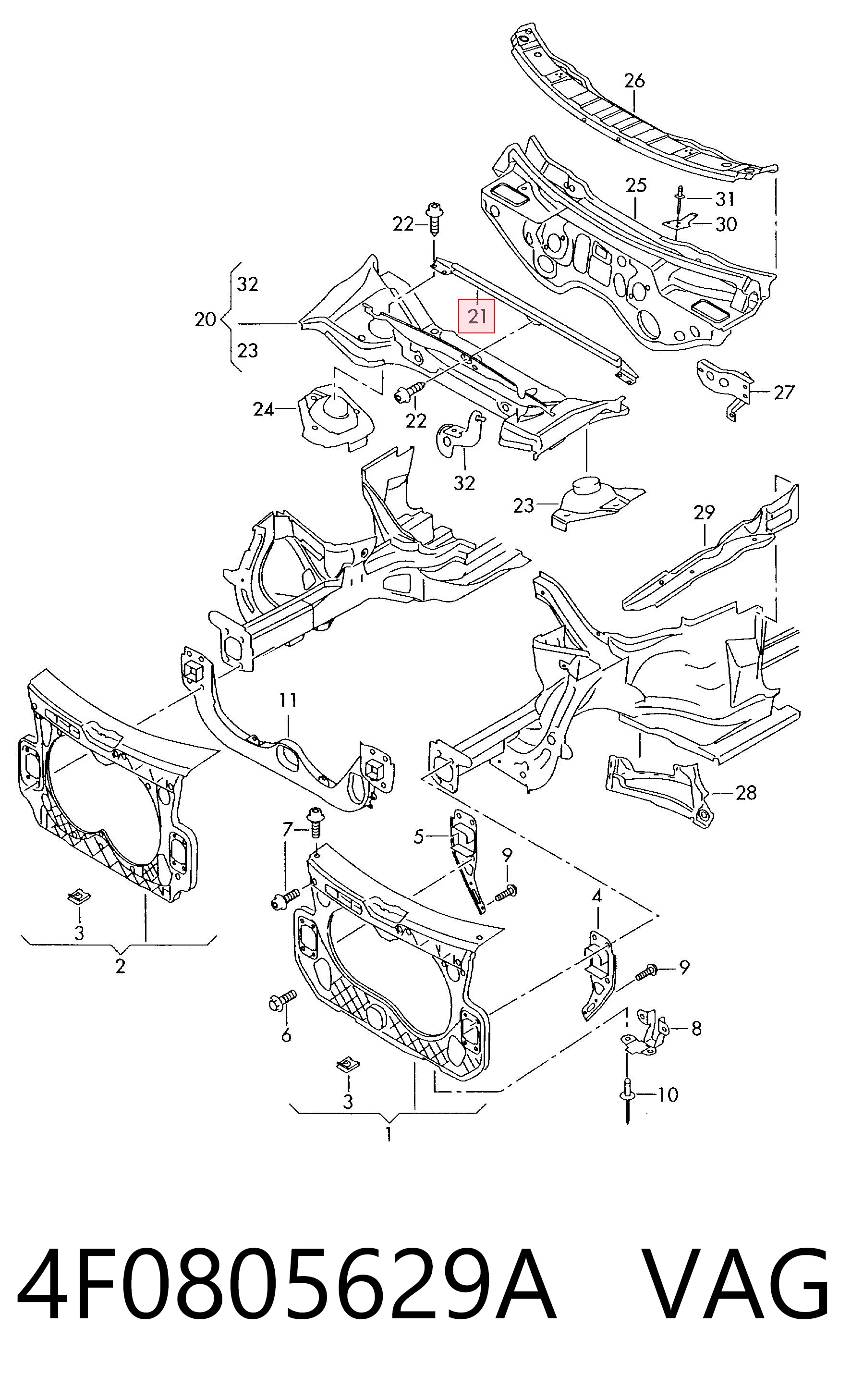 4F0805629A VAG