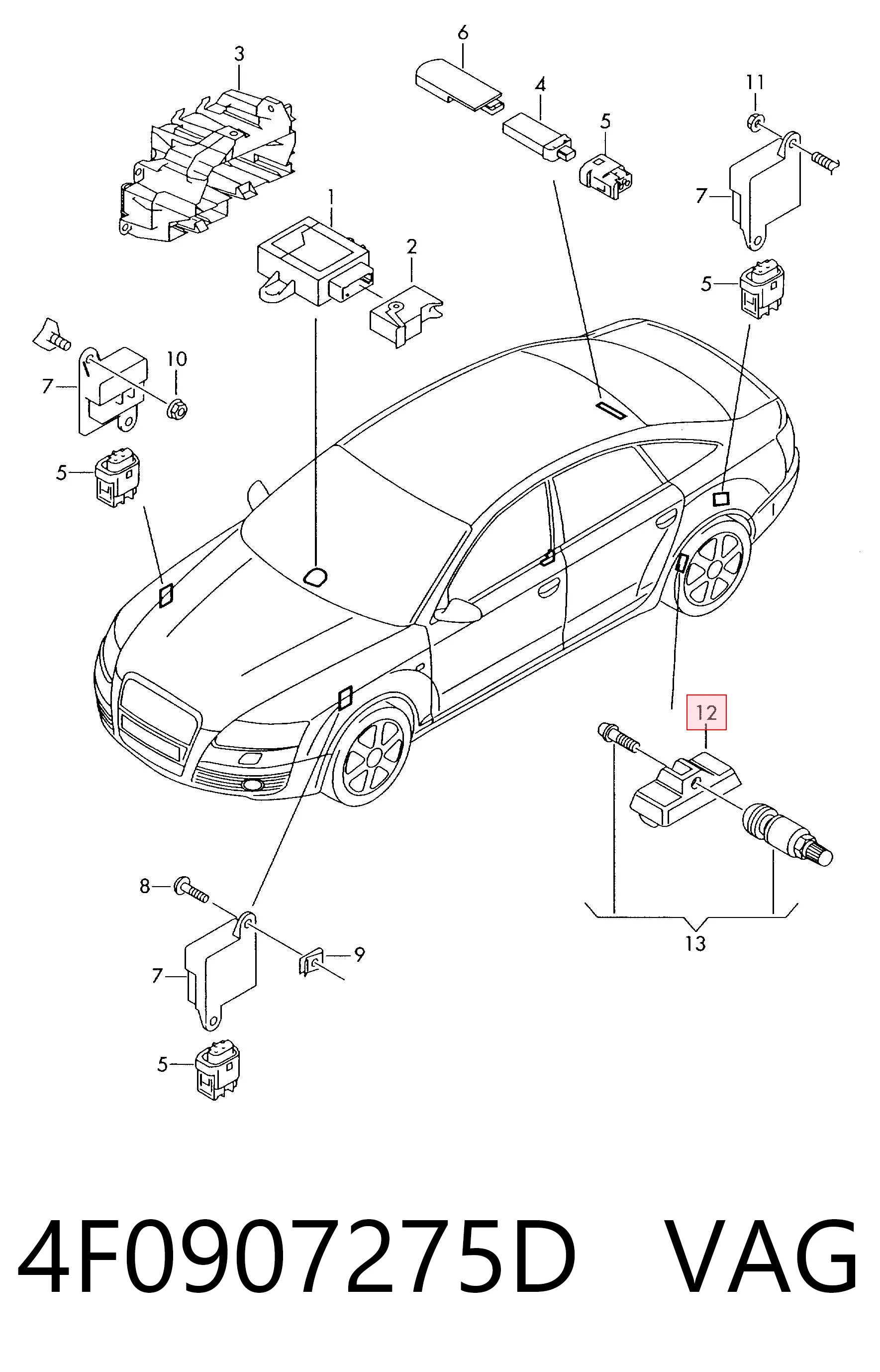 Sensor de pressão de ar nos pneus PLUS AFTERMARKET 45144000
