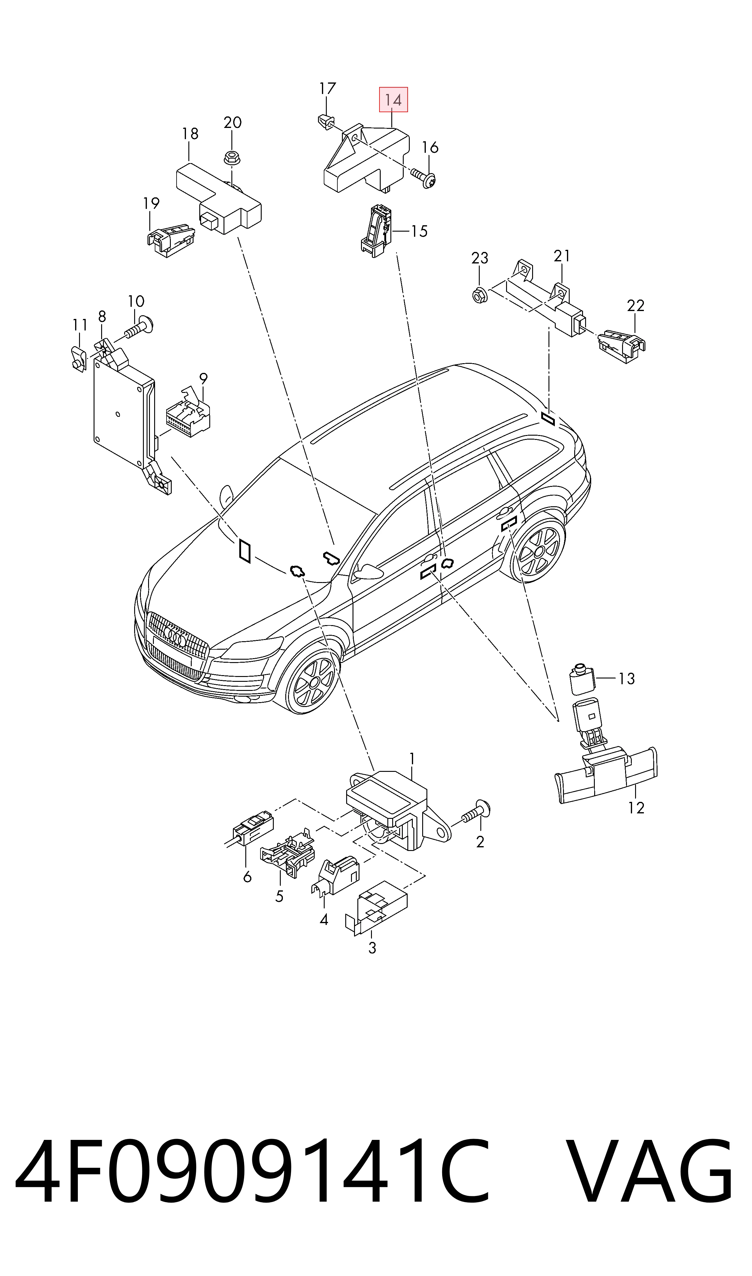 Antena Audi Q7  4LB ao melhor preço
