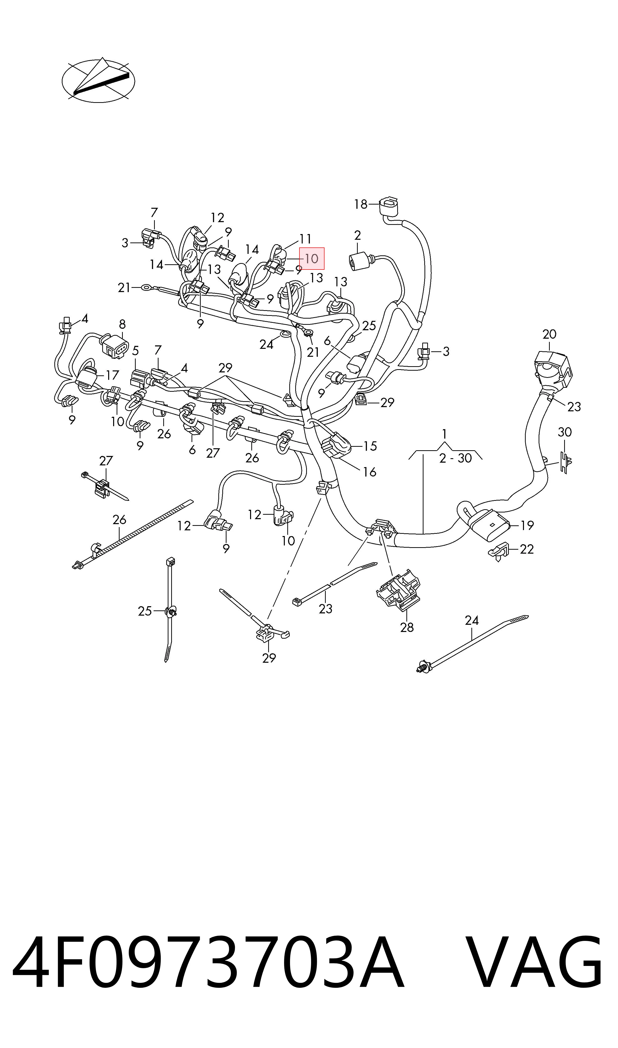 4F0973703A VAG Conector universal