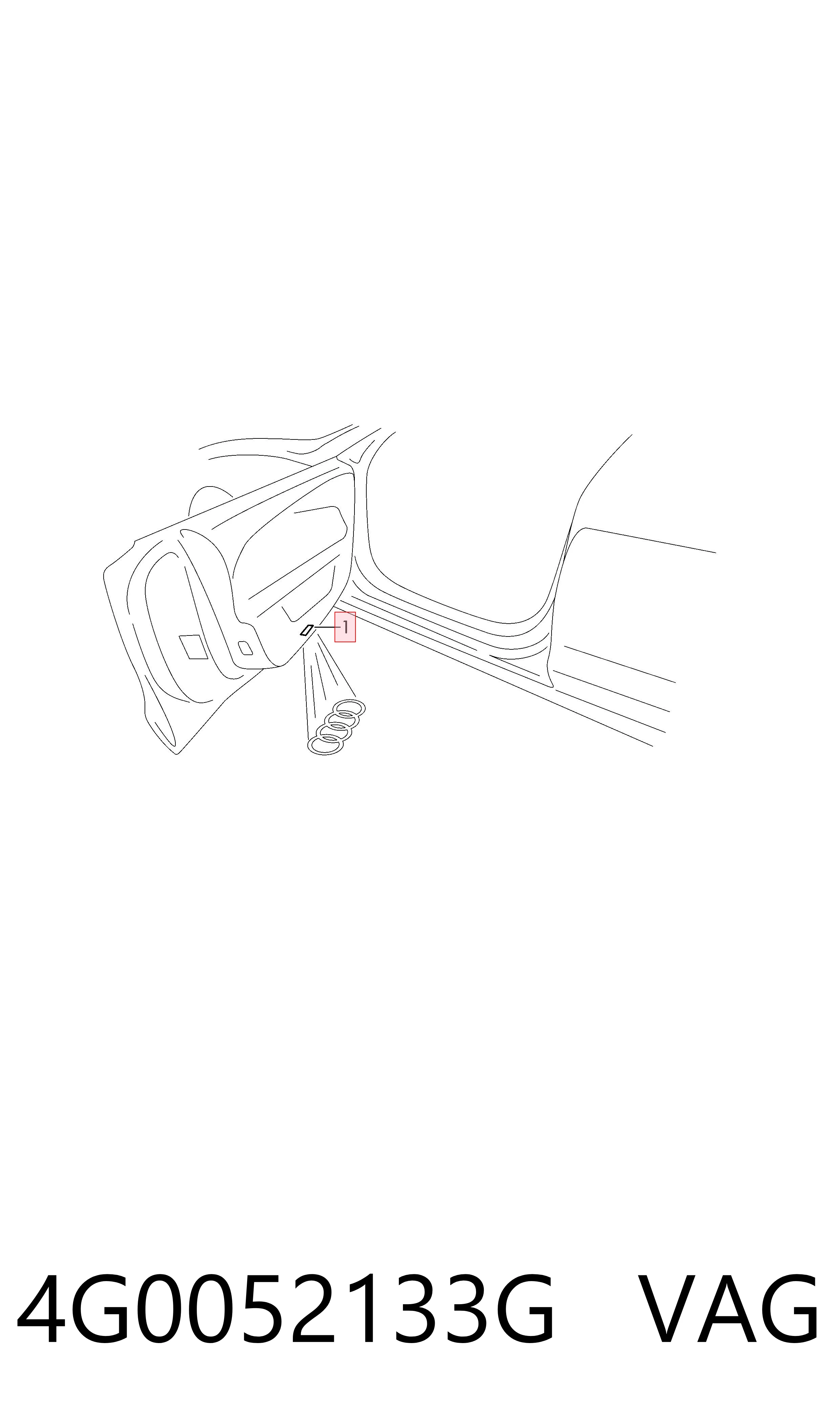 4G0052133G VAG Lâmpada da luz de fundo na porta