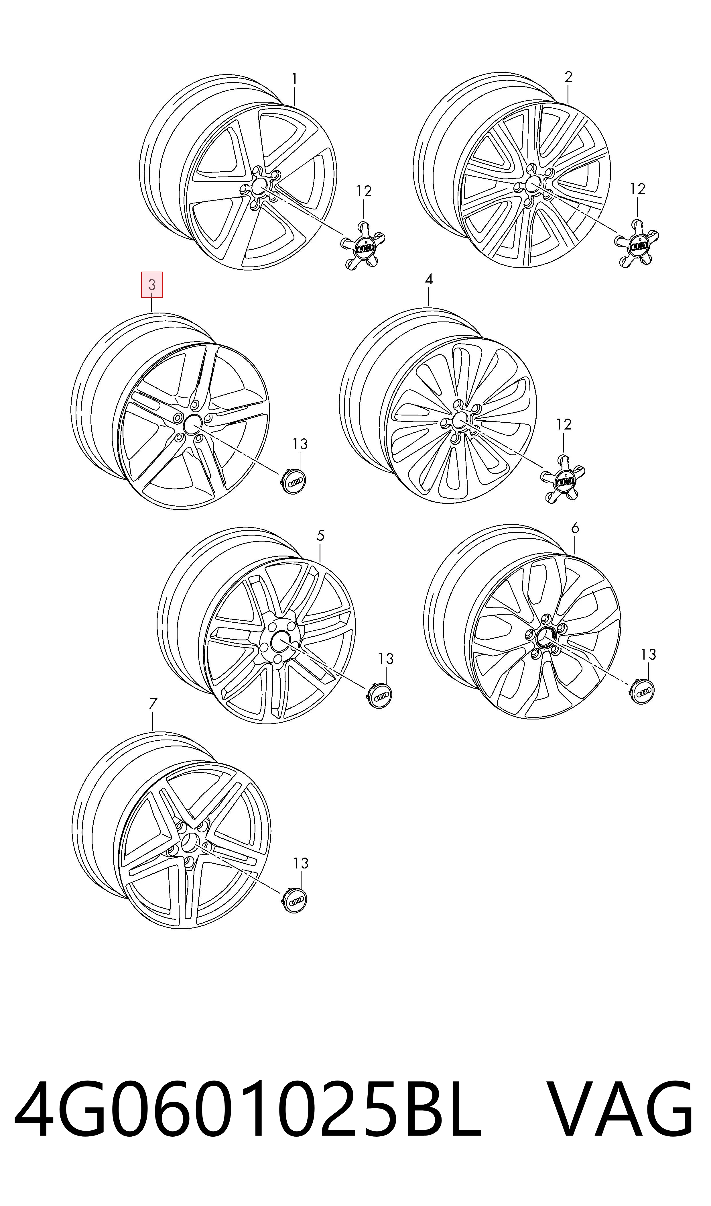 4G0601025BL VAG