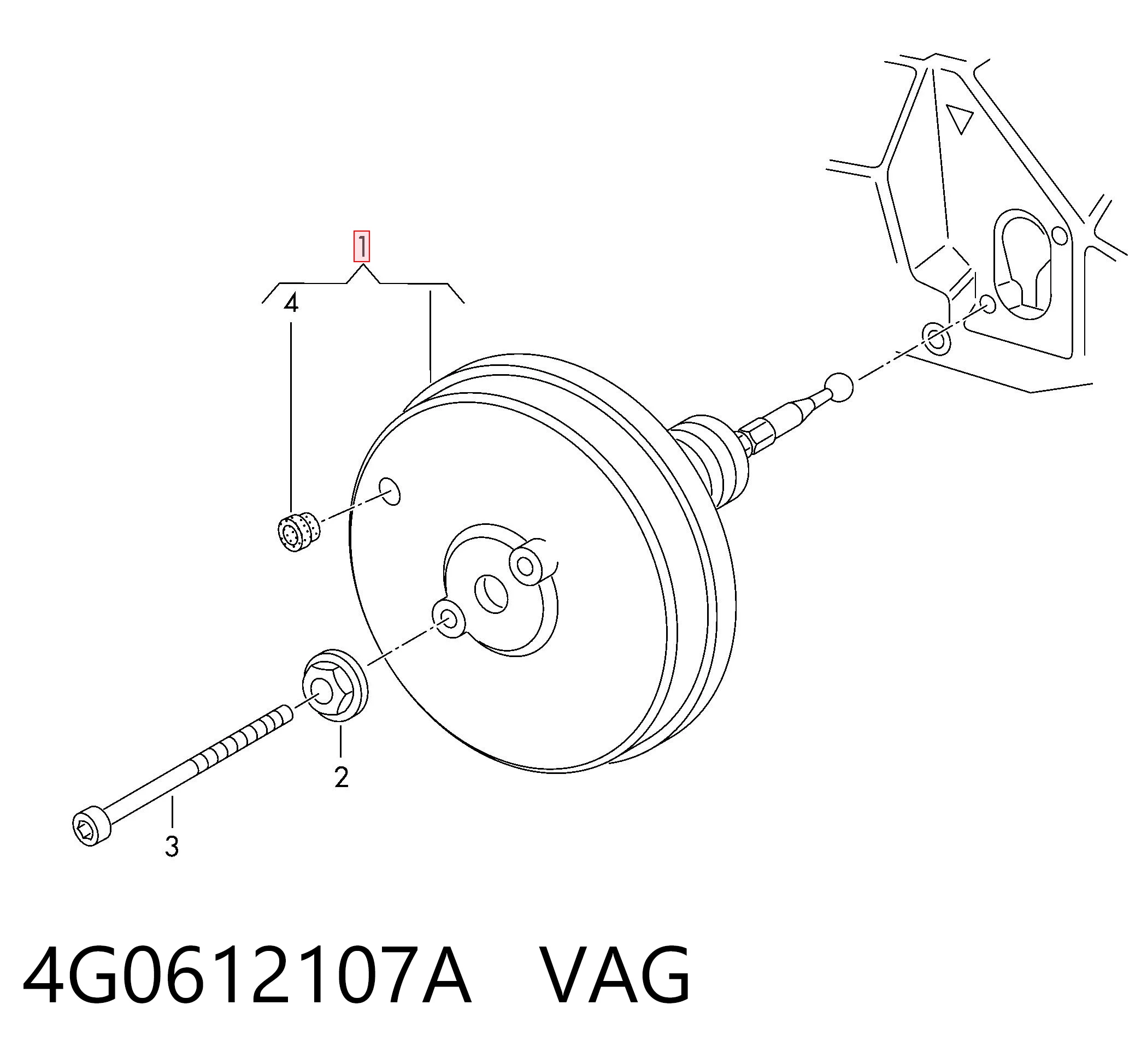 Reforçador dos freios a vácuo para Audi Q5  8RB