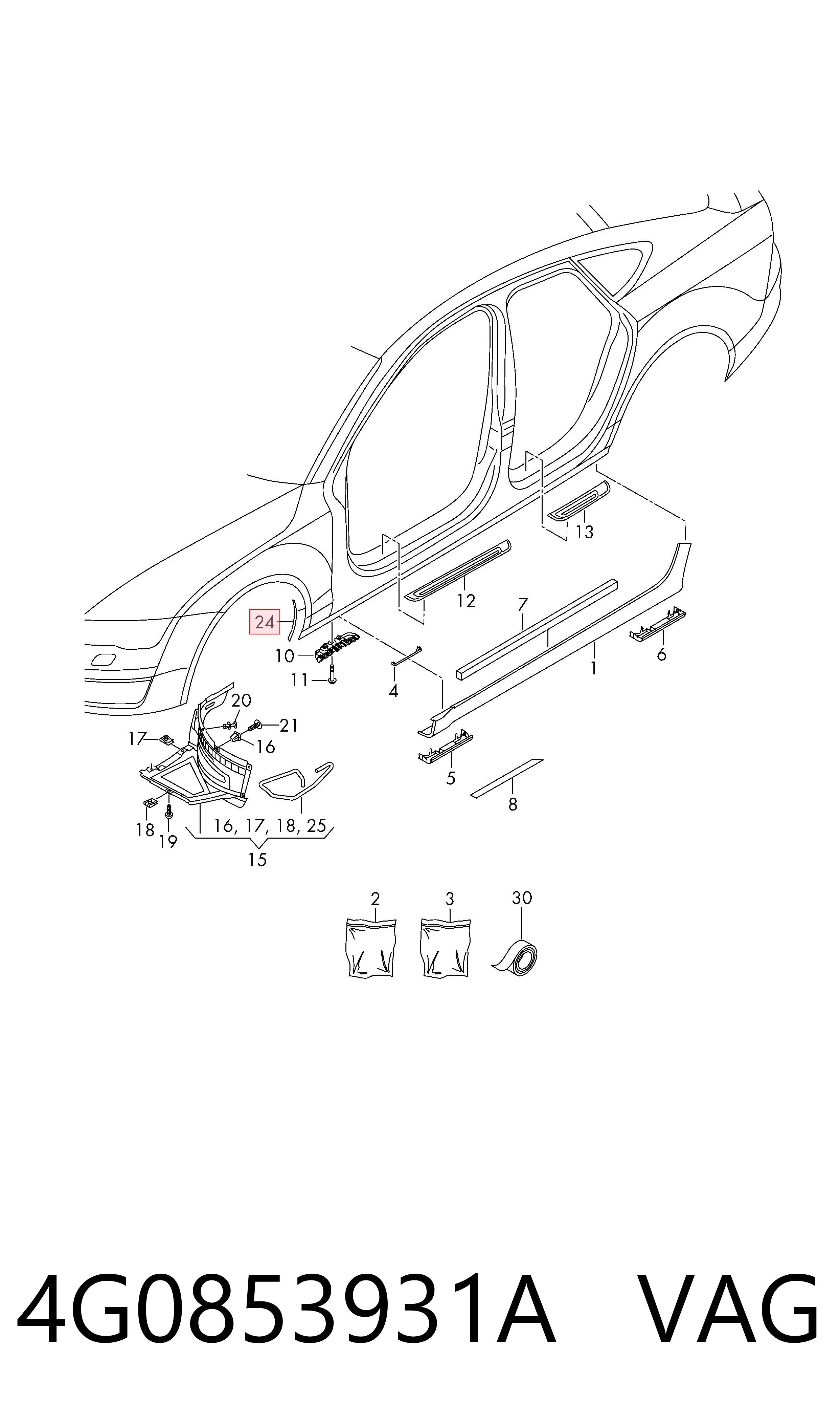  VAG 4G0853931A preço, a partir de 39,07 USD