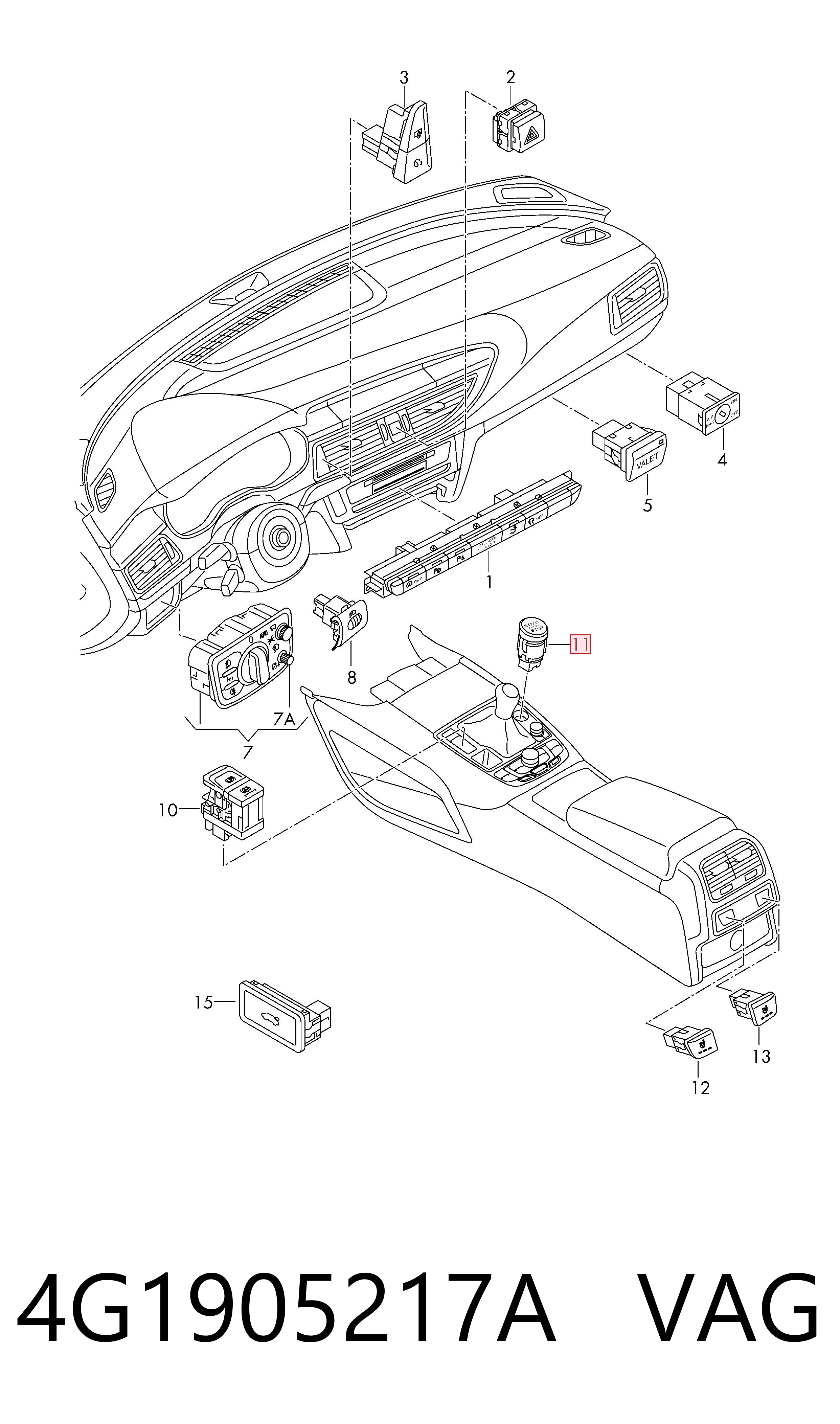 Botão de arranco de motor VAG 4G1905217A preço, a partir de 29,56 USD