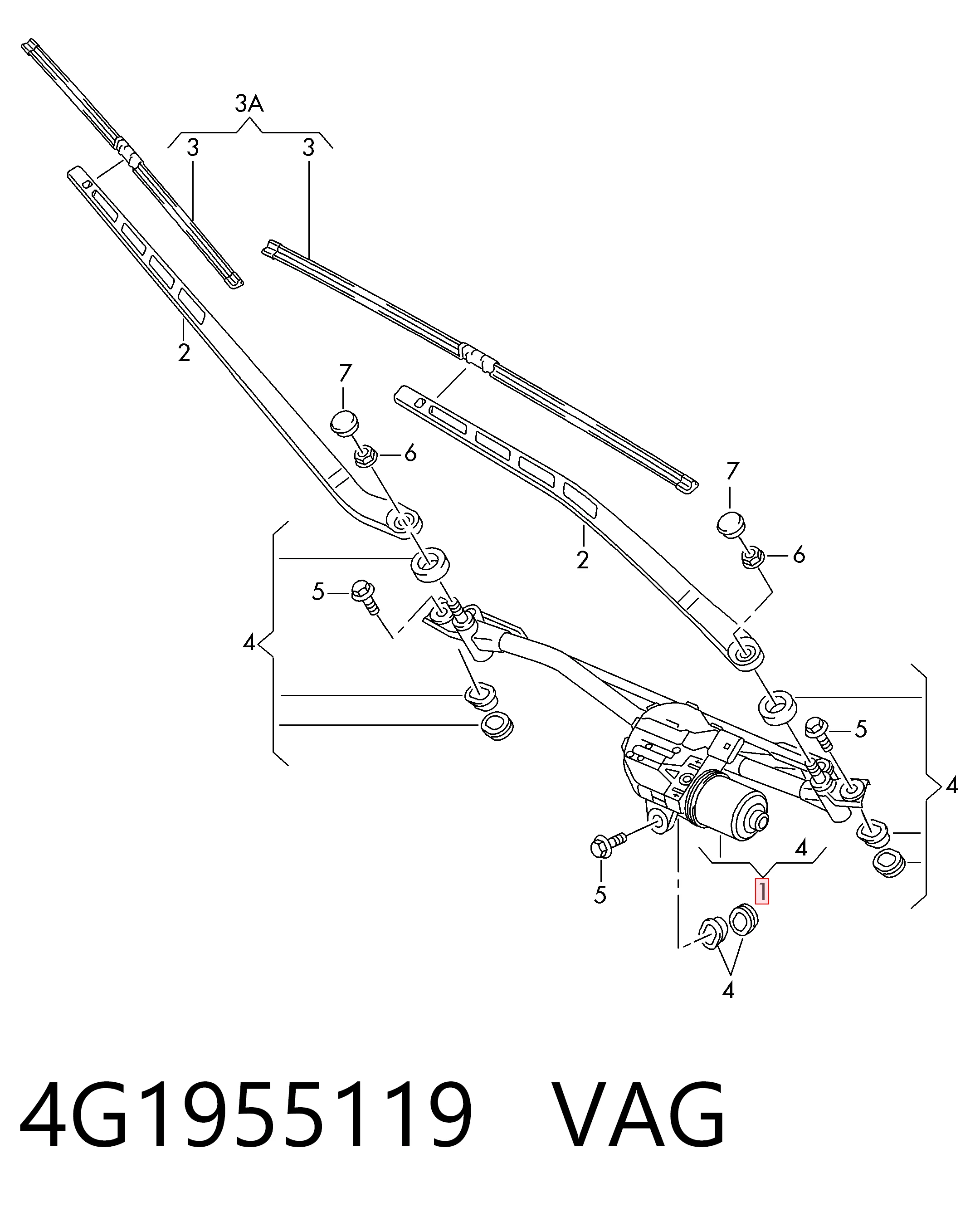 Trapézio de limpador pára-brisas 05SKV186 SKV