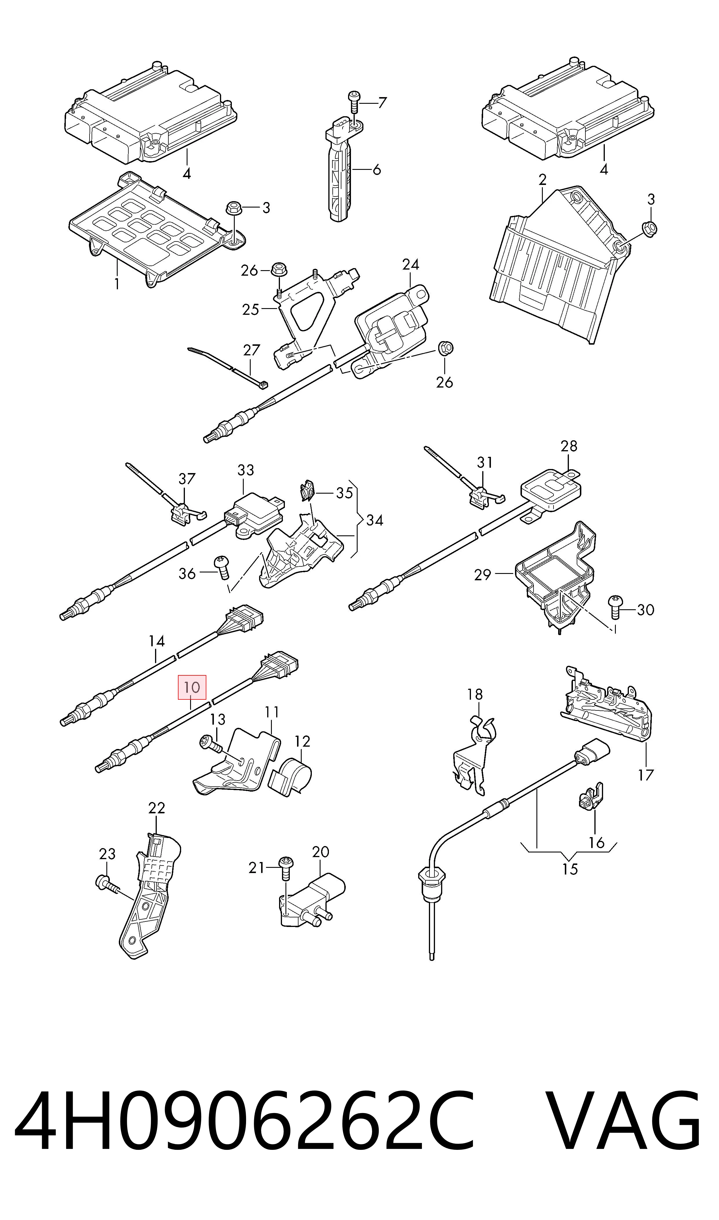 Sonda lambda, sensor de oxigênio até o catalisador VAG 4H0906262C preço, a partir de 44,27 USD