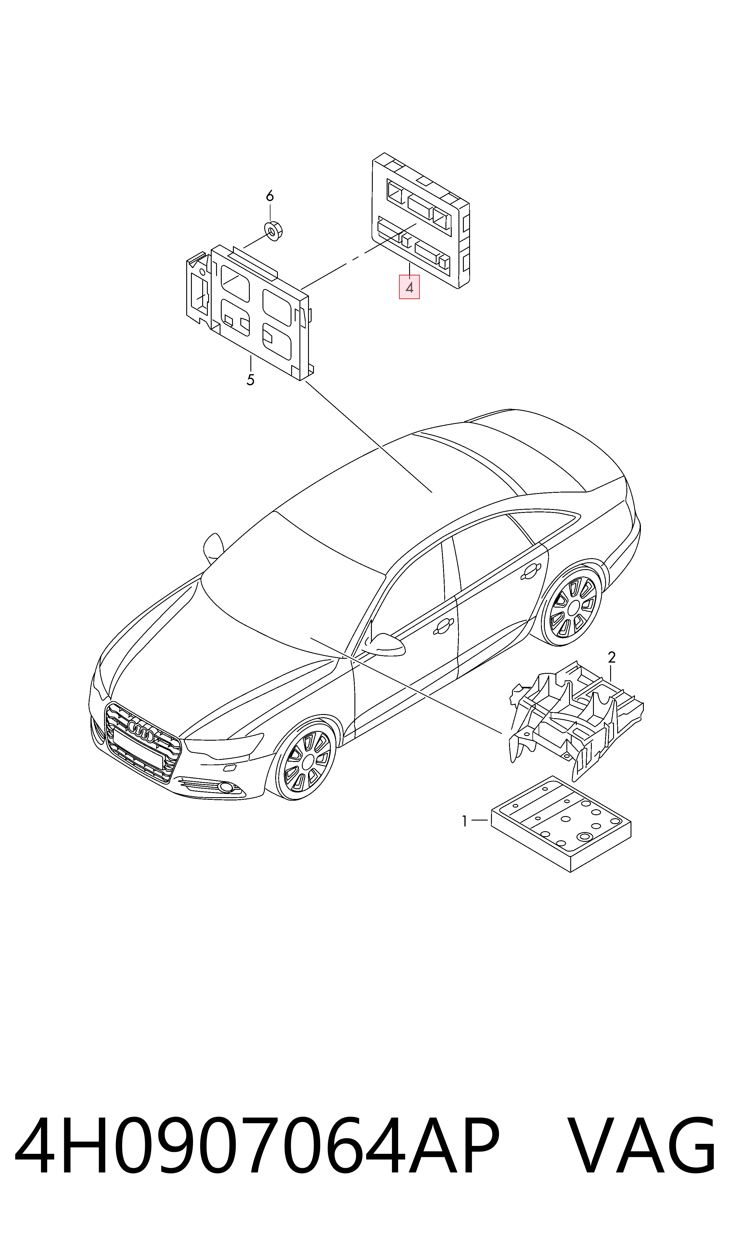 Unidade de conforto para Audi A7 Sportback 4GA, 4GF