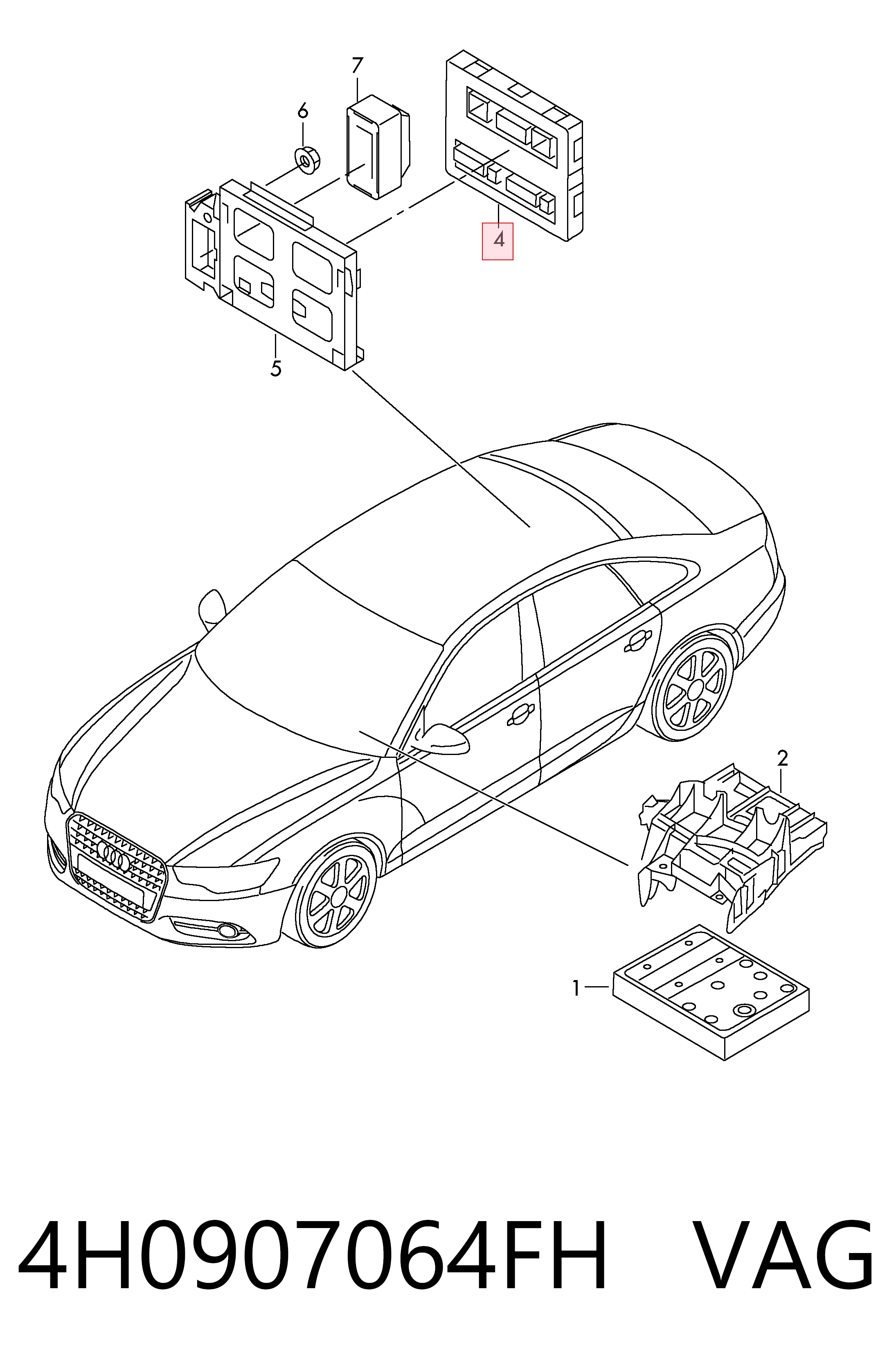 Unidade de conforto Volkswagen Touareg II 7P5, 7P6