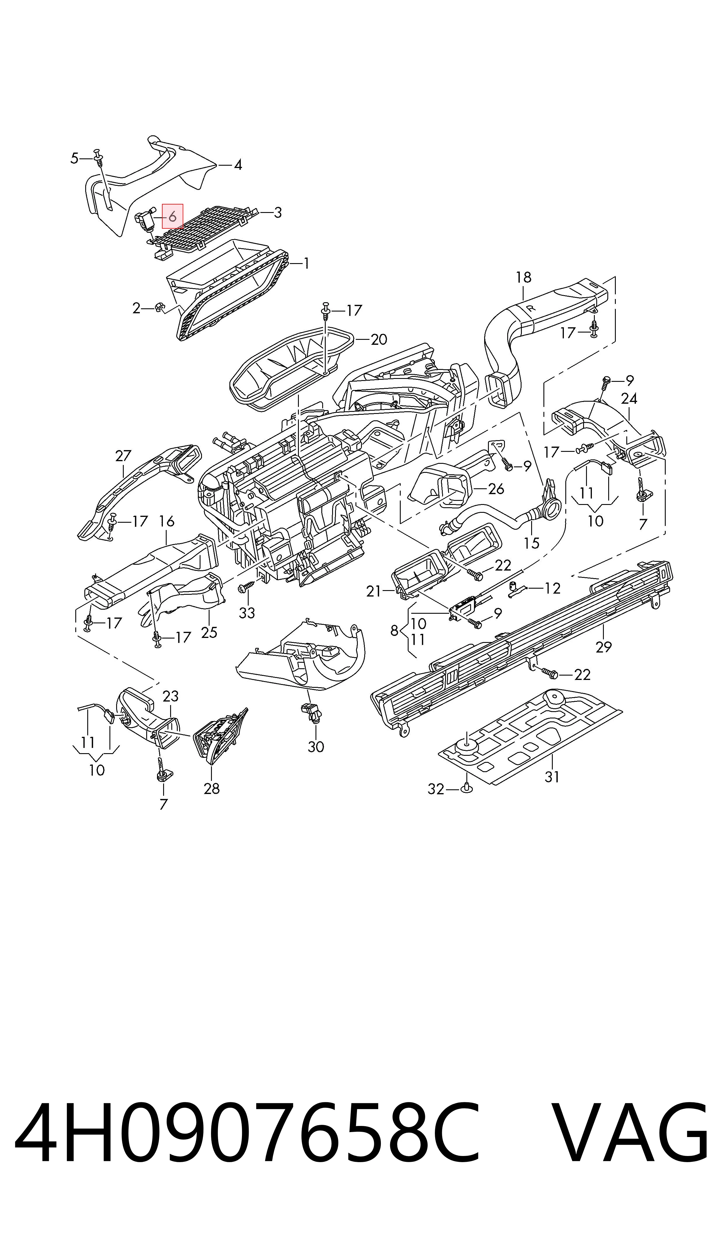 4H0907658C VAG Sensor de sujidade de ar