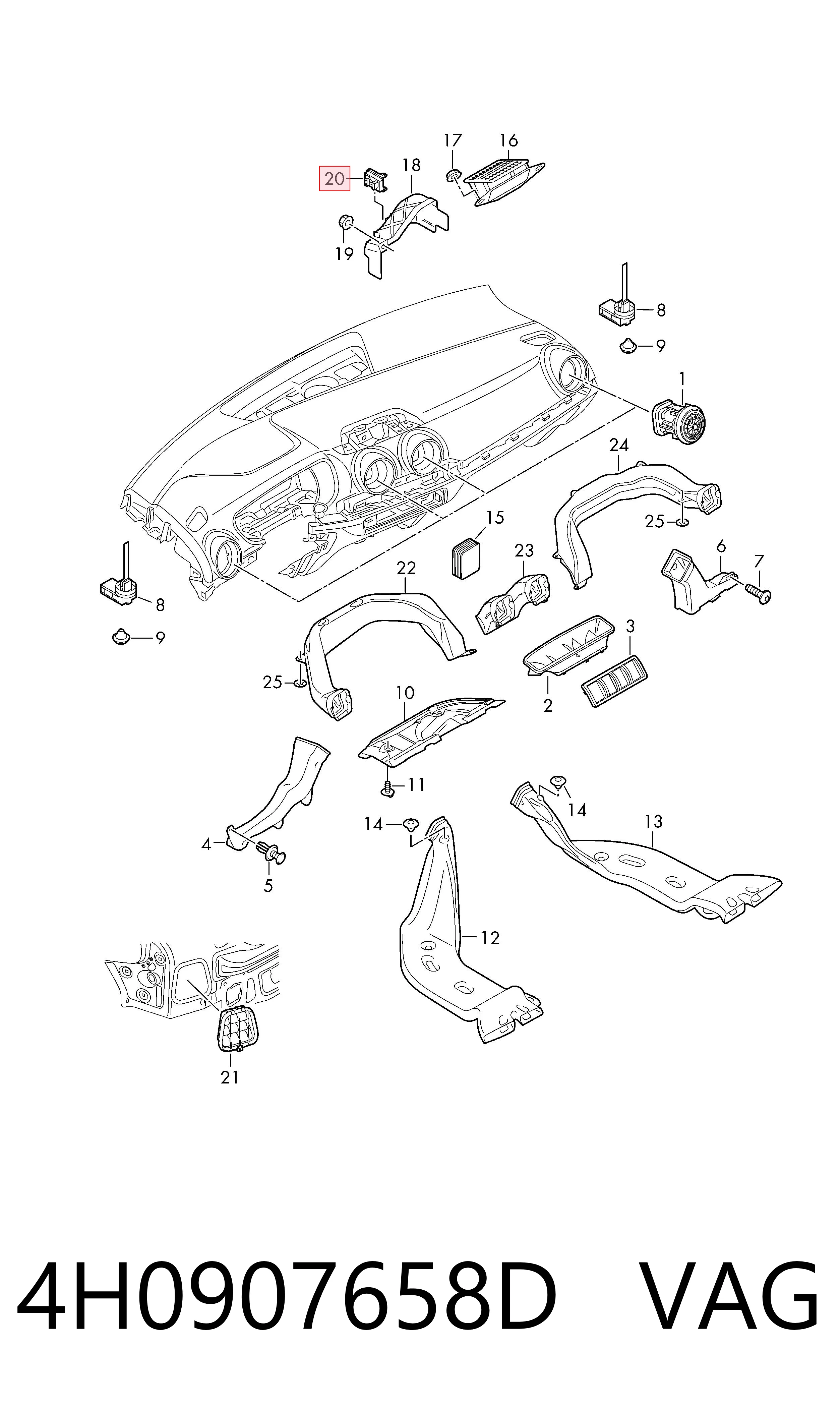 4H0907658D VAG Sensor de sujidade de ar