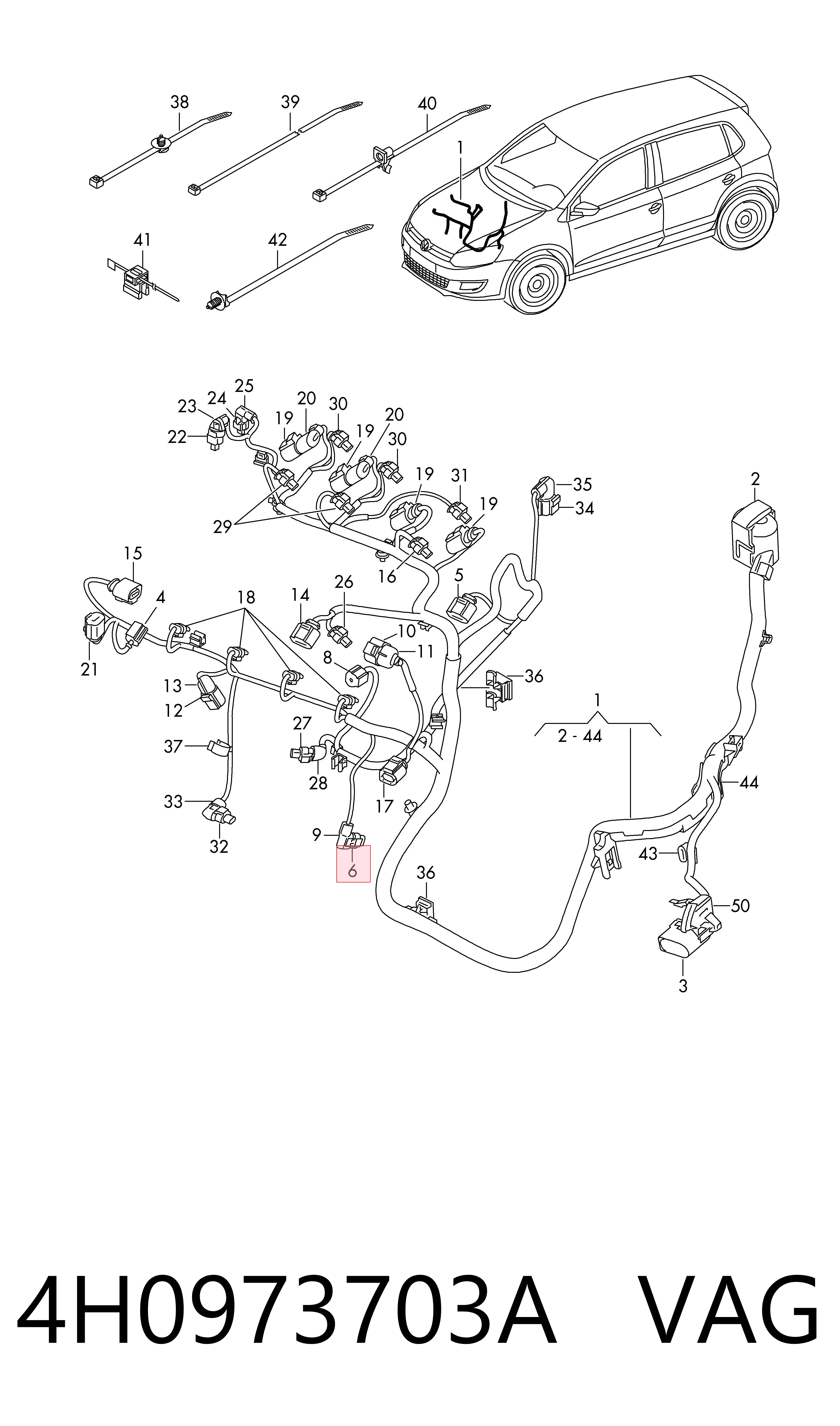 4H0973703A VAG Conector universal